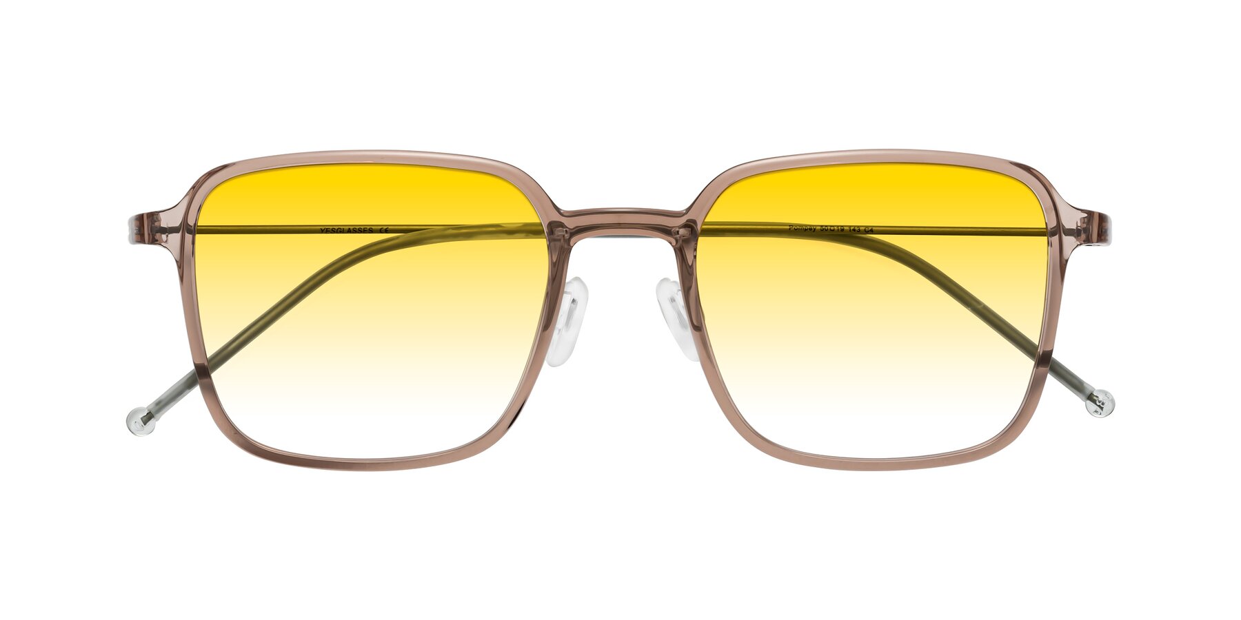 Folded Front of Pompey in Faded Rose with Yellow Gradient Lenses