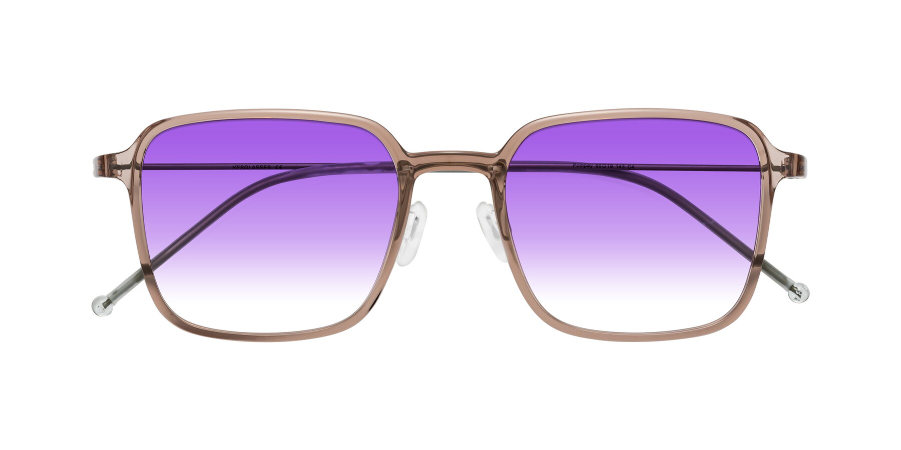 Folded Front of Pompey in Faded Rose with Purple Gradient Lenses