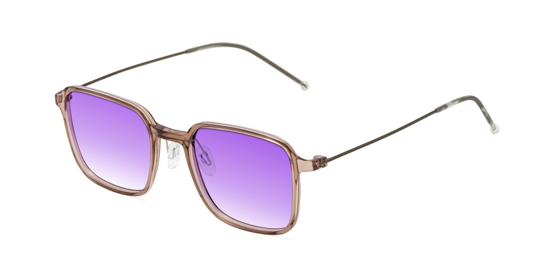 Angle of Pompey in Faded Rose with Purple Gradient Lenses