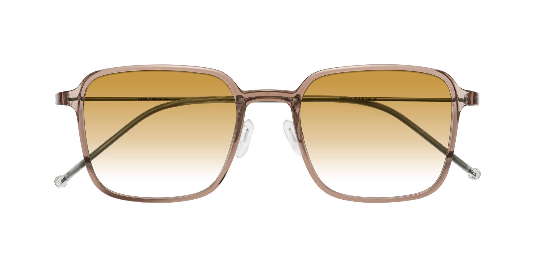 Folded Front of Pompey in Faded Rose with Champagne Gradient Lenses