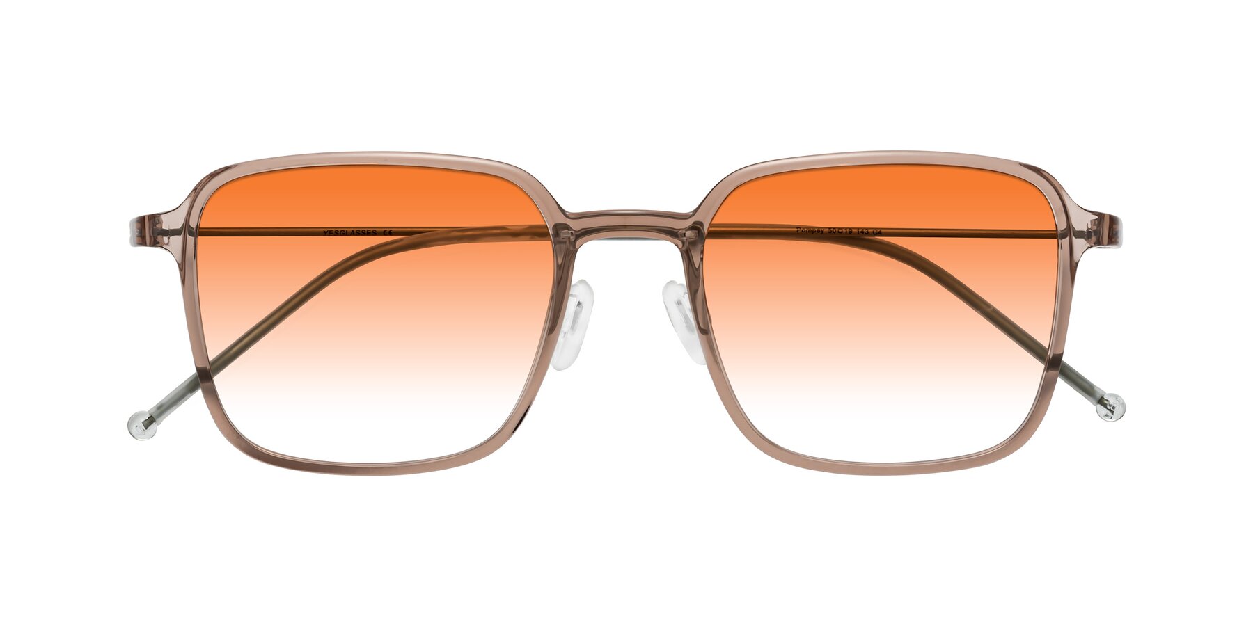 Folded Front of Pompey in Faded Rose with Orange Gradient Lenses