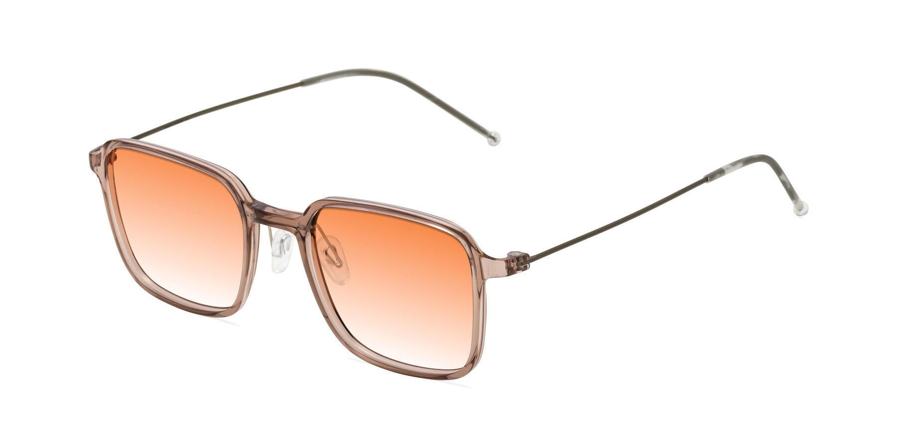 Angle of Pompey in Faded Rose with Orange Gradient Lenses