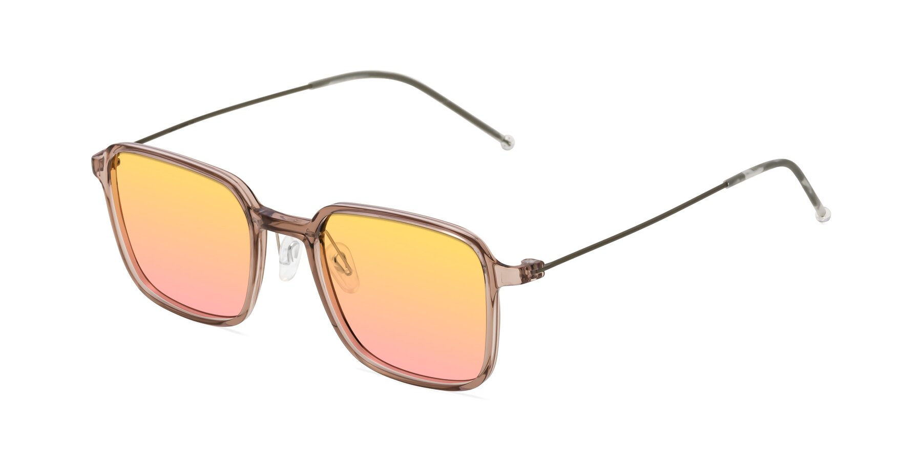 Angle of Pompey in Faded Rose with Yellow / Pink Gradient Lenses