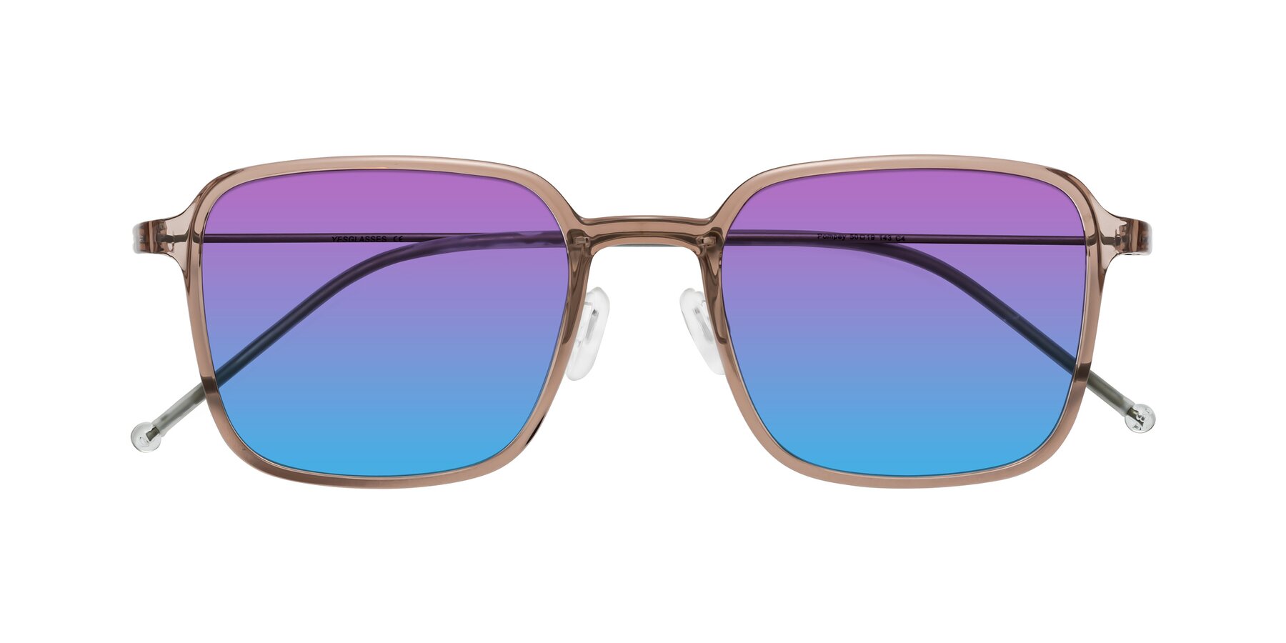 Folded Front of Pompey in Faded Rose with Purple / Blue Gradient Lenses