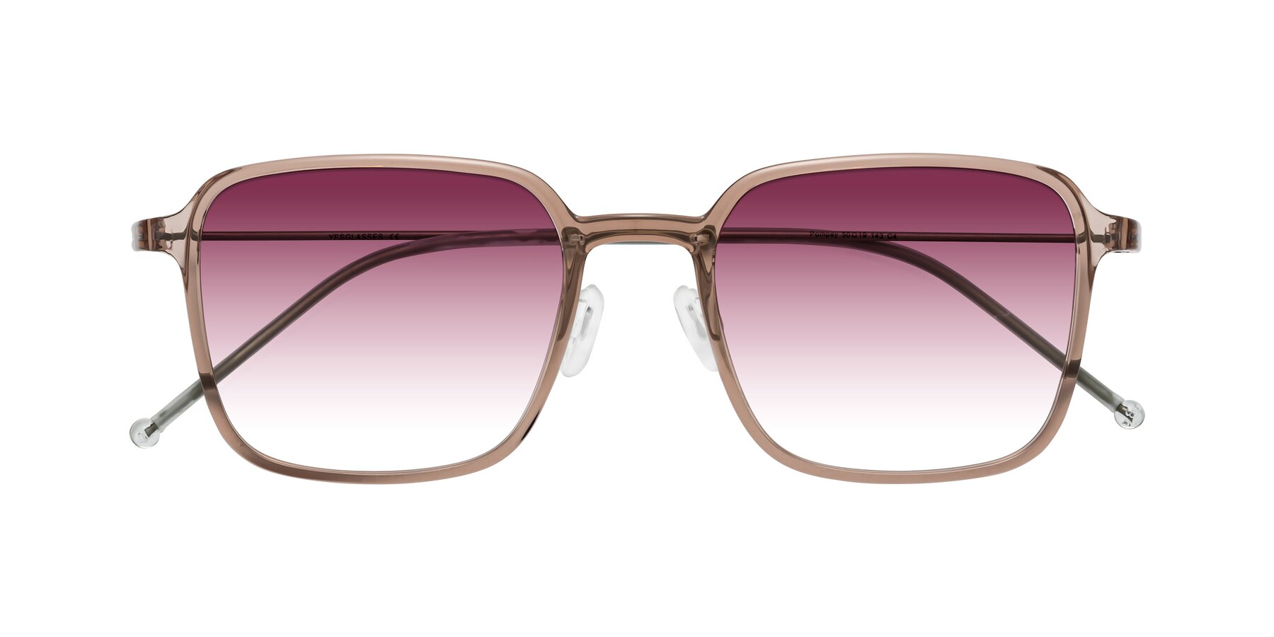 Folded Front of Pompey in Faded Rose with Wine Gradient Lenses