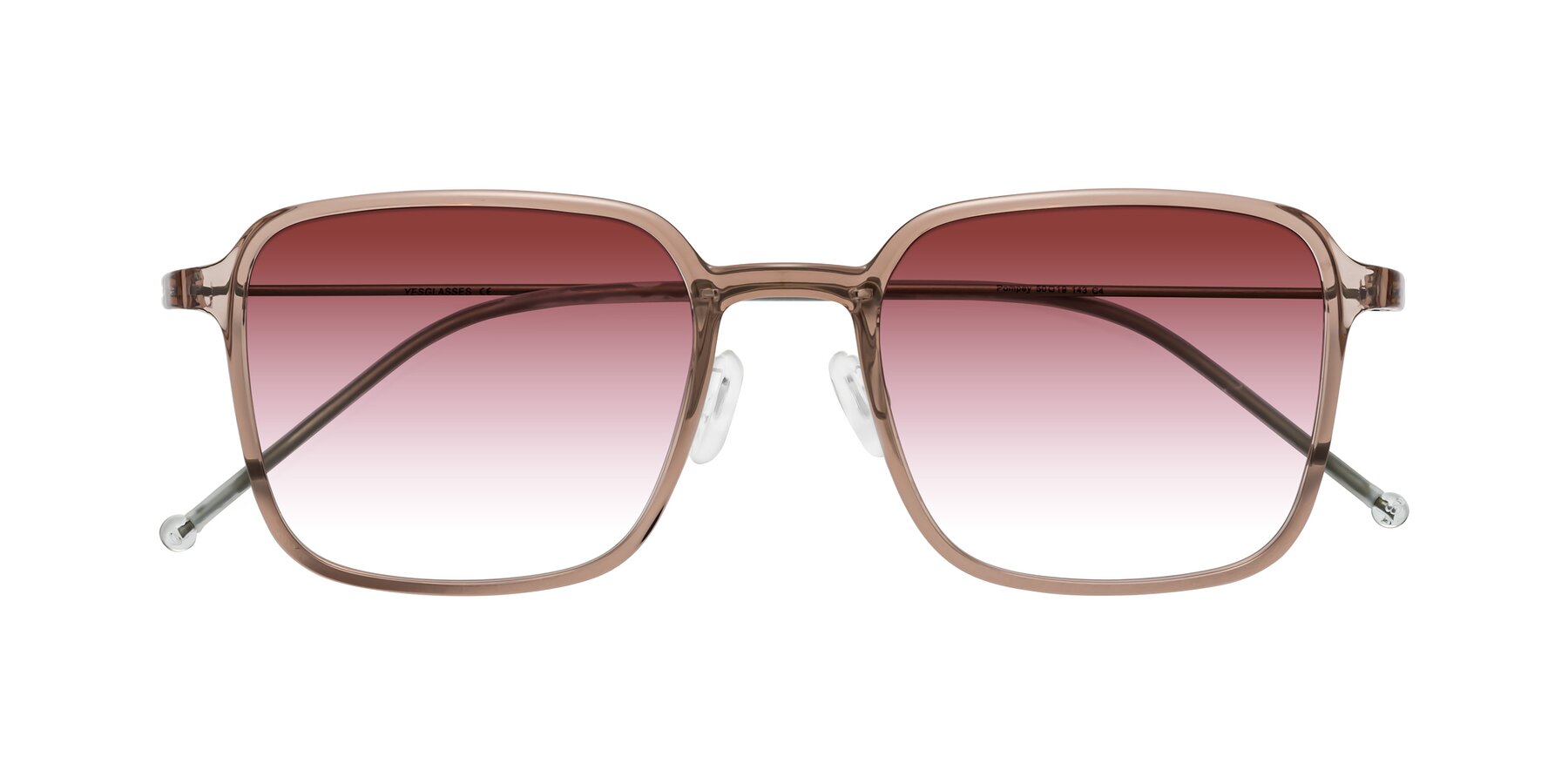 Folded Front of Pompey in Faded Rose with Garnet Gradient Lenses