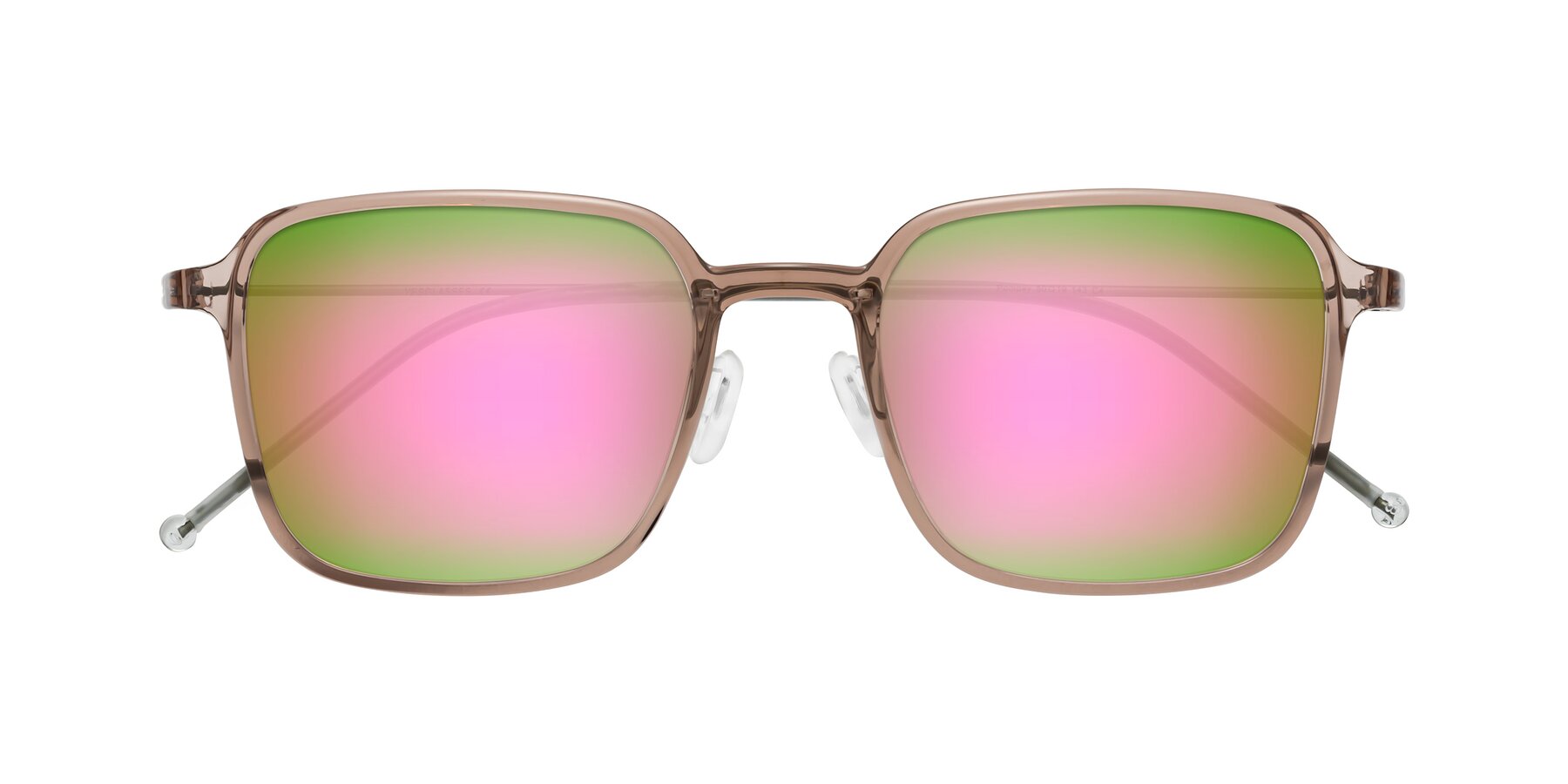 Folded Front of Pompey in Faded Rose with Pink Mirrored Lenses