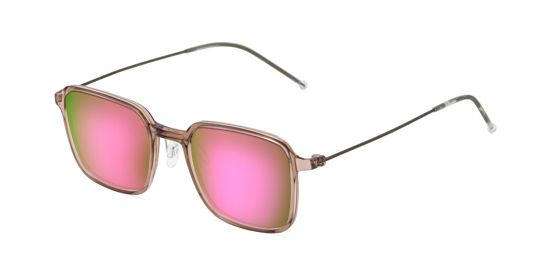 Angle of Pompey in Faded Rose with Pink Mirrored Lenses