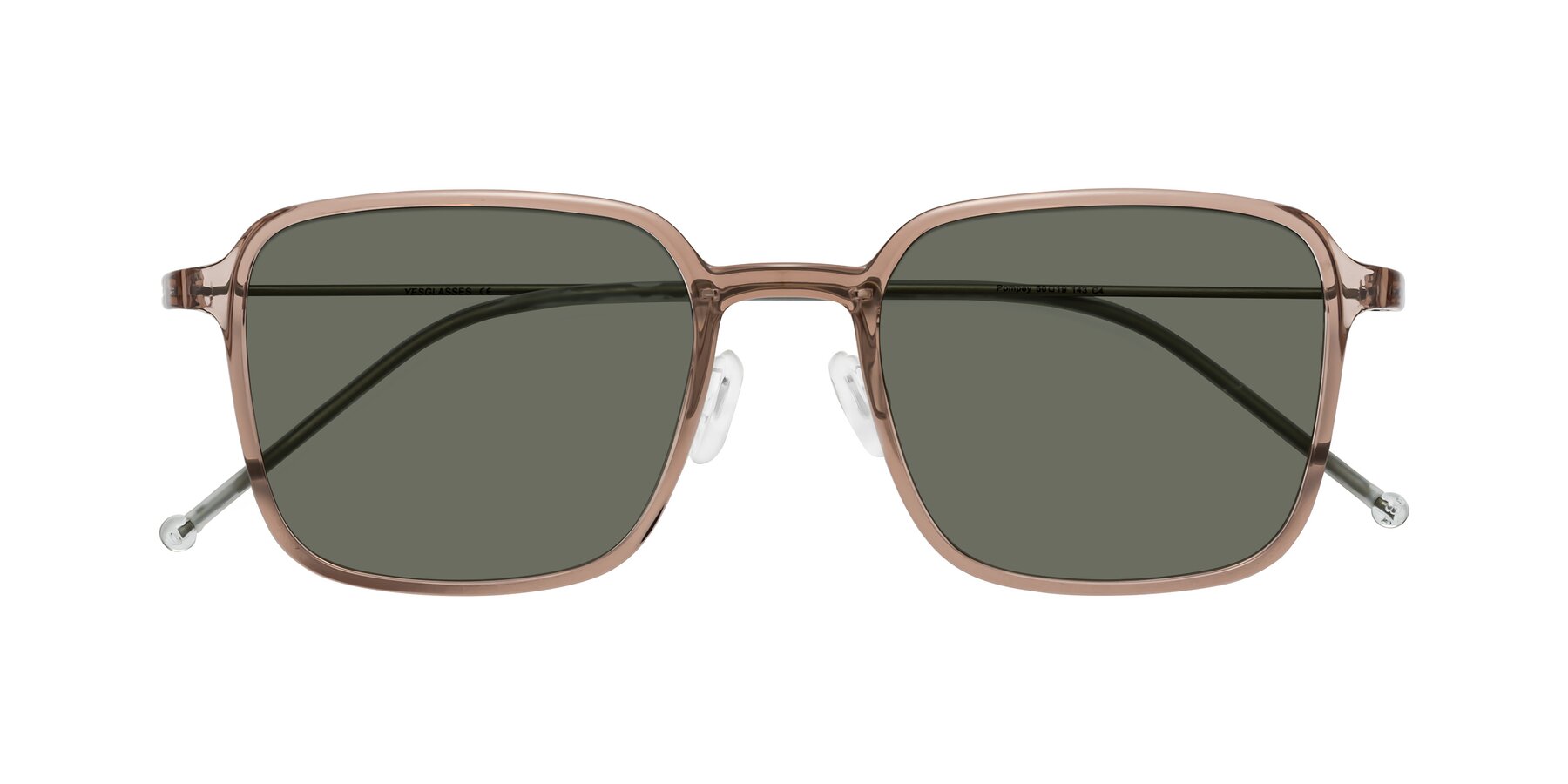 Folded Front of Pompey in Faded Rose with Gray Polarized Lenses