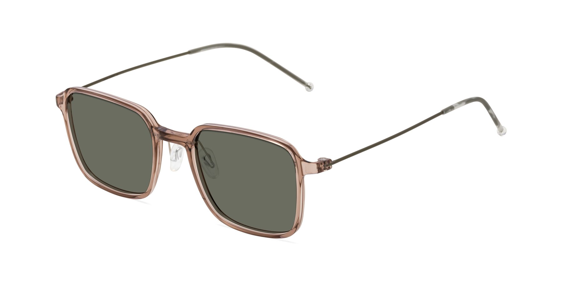 Angle of Pompey in Faded Rose with Gray Polarized Lenses