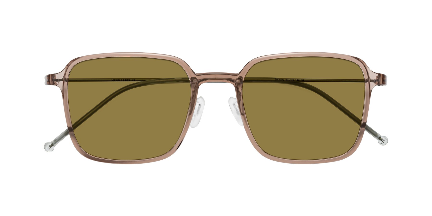 Folded Front of Pompey in Faded Rose with Brown Polarized Lenses
