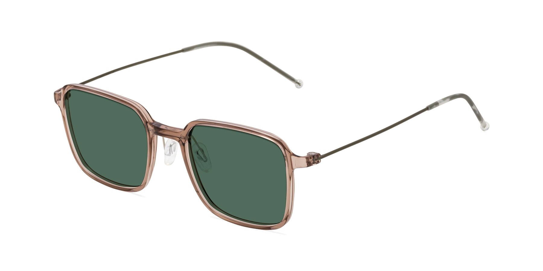 Angle of Pompey in Faded Rose with Green Polarized Lenses