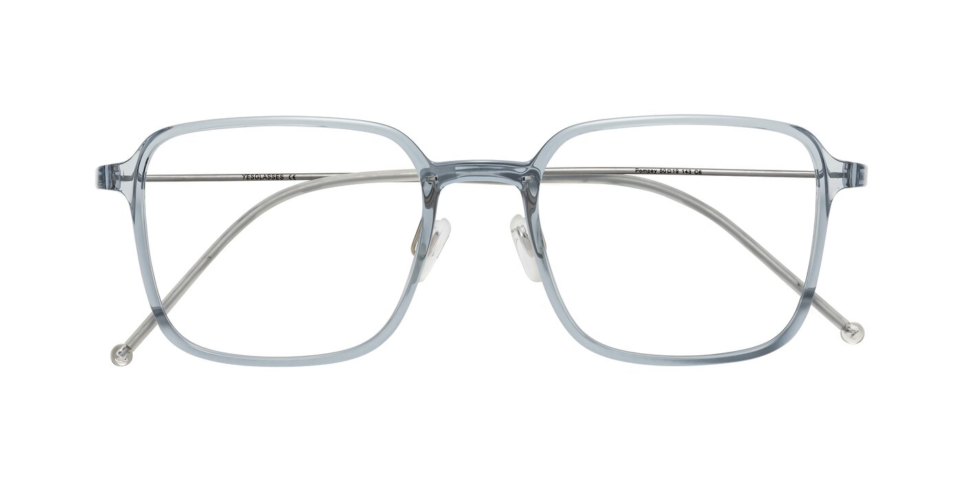 Pompey - Transparent Blue Eyeglasses