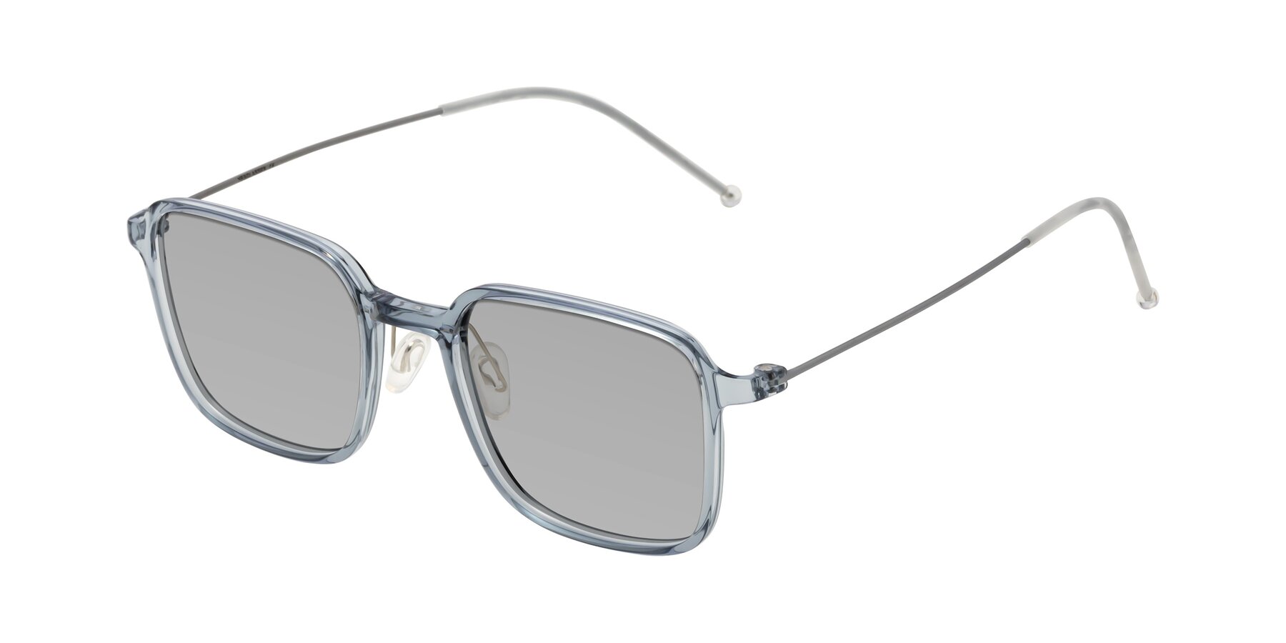 Angle of Pompey in Transparent Blue with Light Gray Tinted Lenses