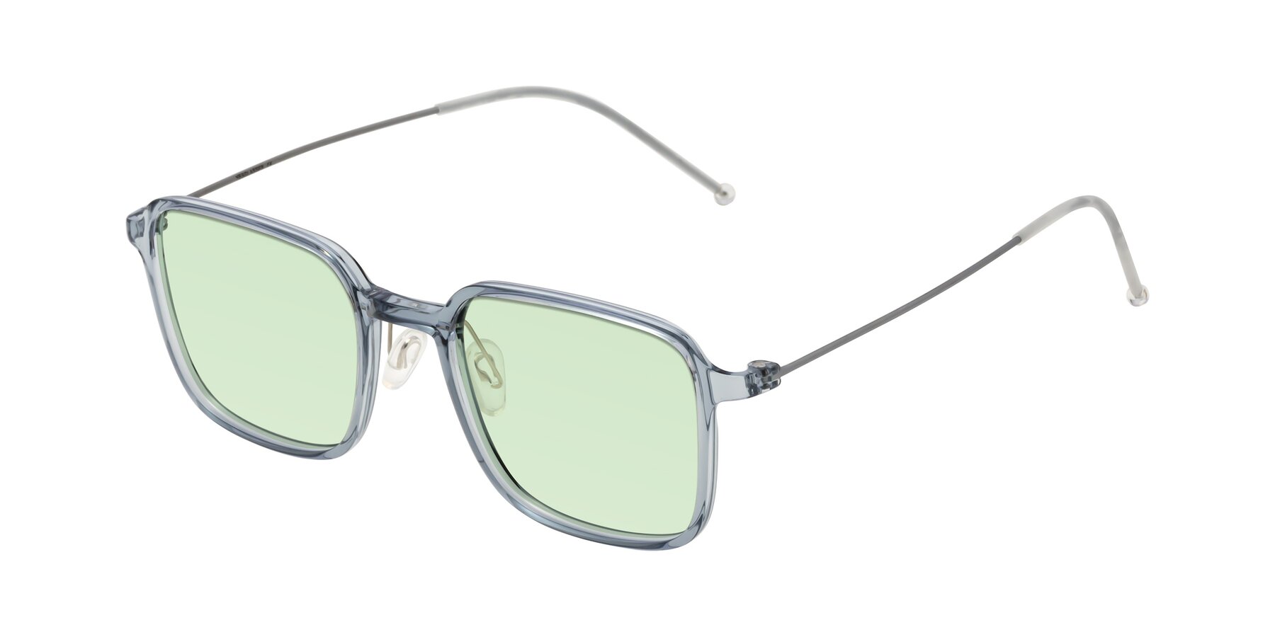 Angle of Pompey in Transparent Blue with Light Green Tinted Lenses