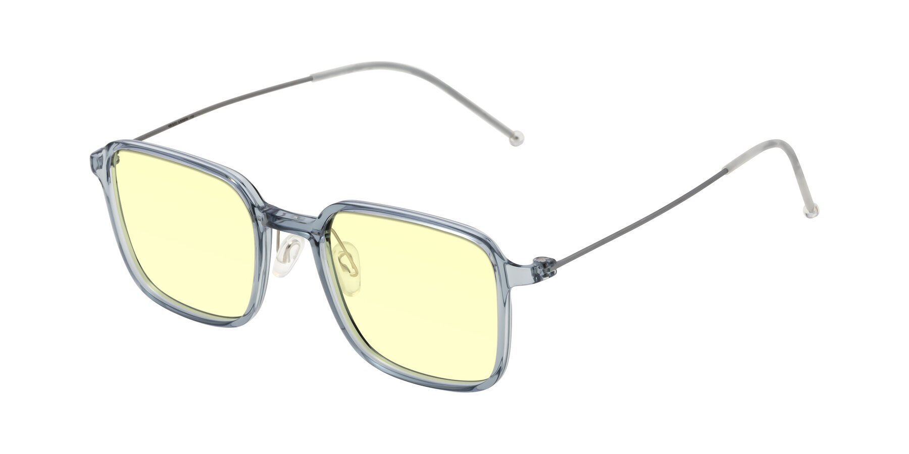 Angle of Pompey in Transparent Blue with Light Yellow Tinted Lenses