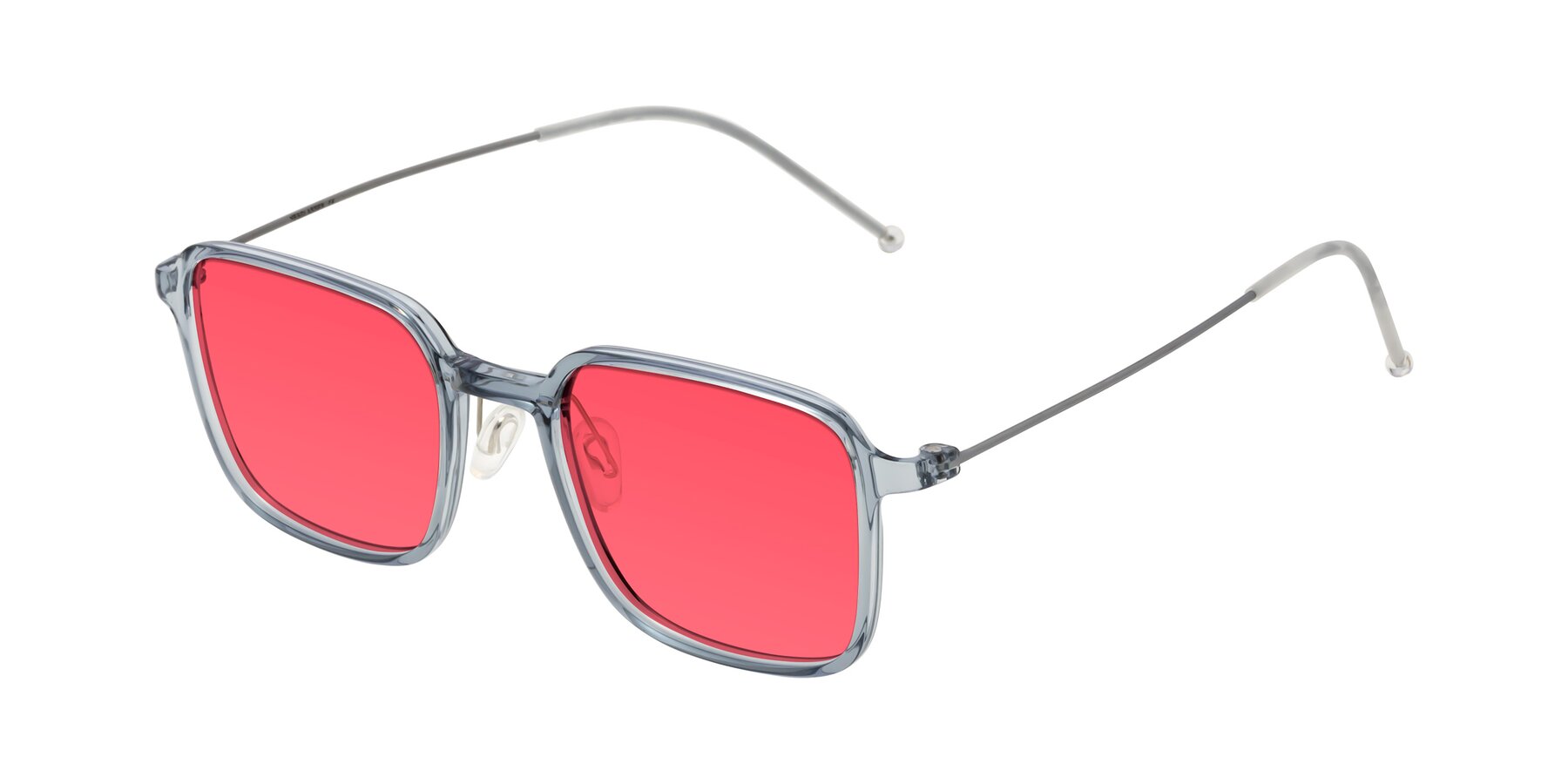 Angle of Pompey in Transparent Blue with Red Tinted Lenses