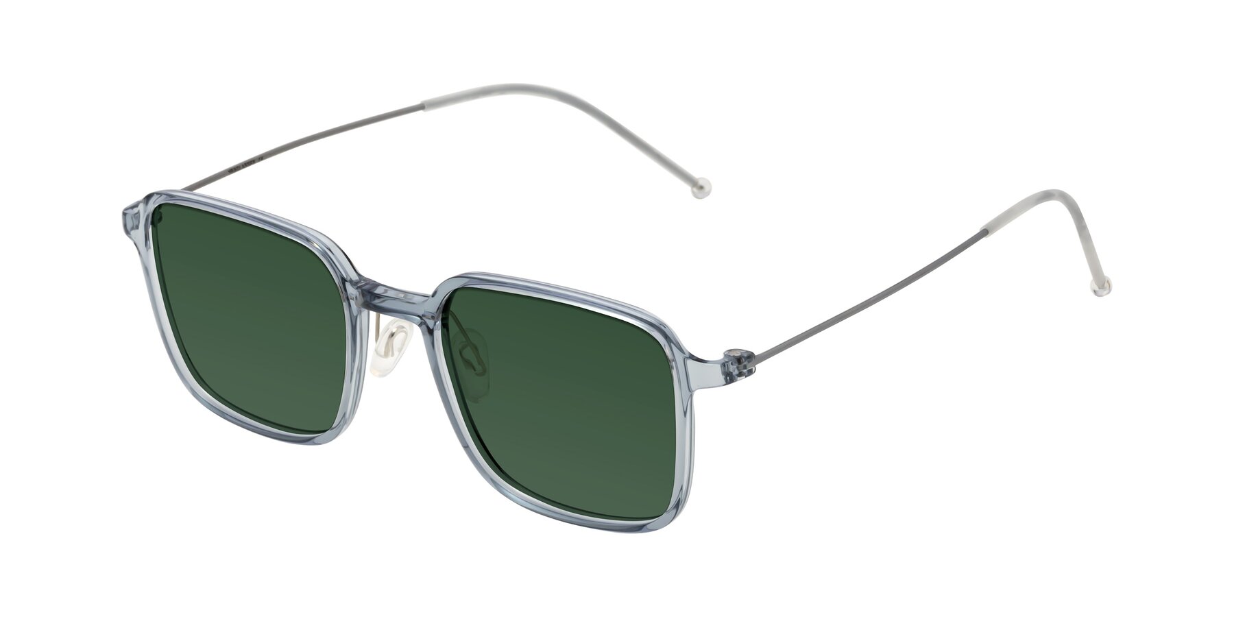 Angle of Pompey in Transparent Blue with Green Tinted Lenses