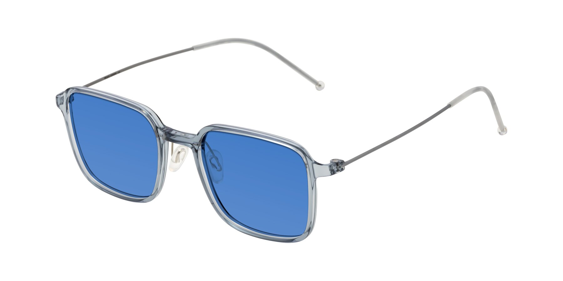 Angle of Pompey in Transparent Blue with Blue Tinted Lenses