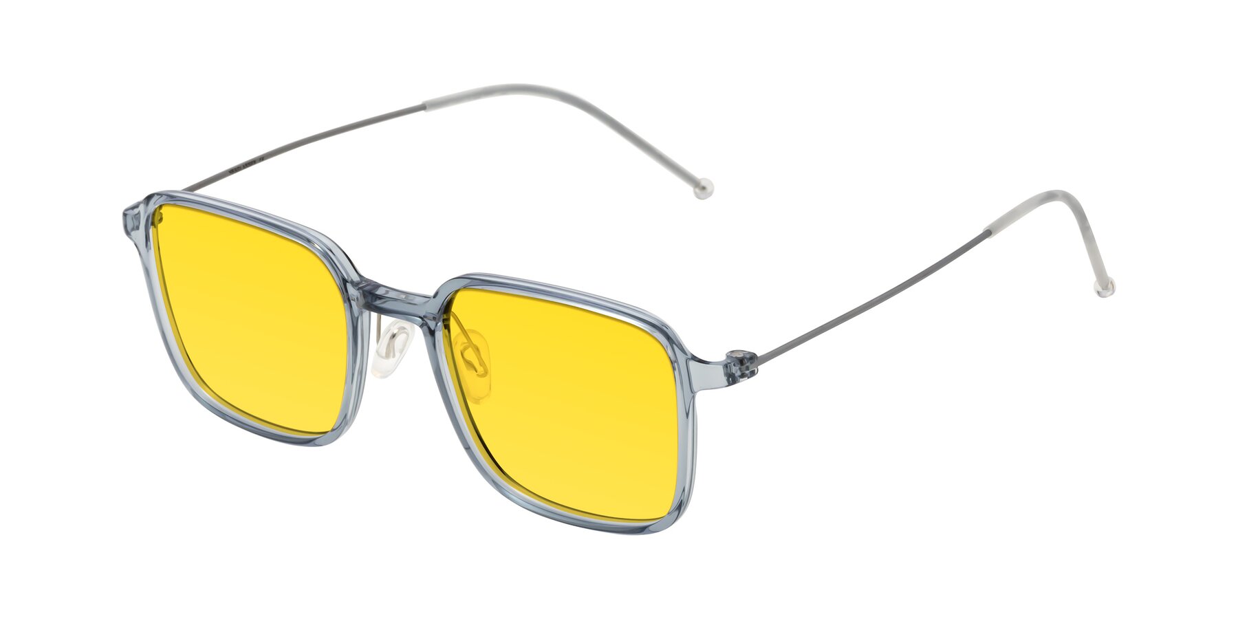 Angle of Pompey in Transparent Blue with Yellow Tinted Lenses