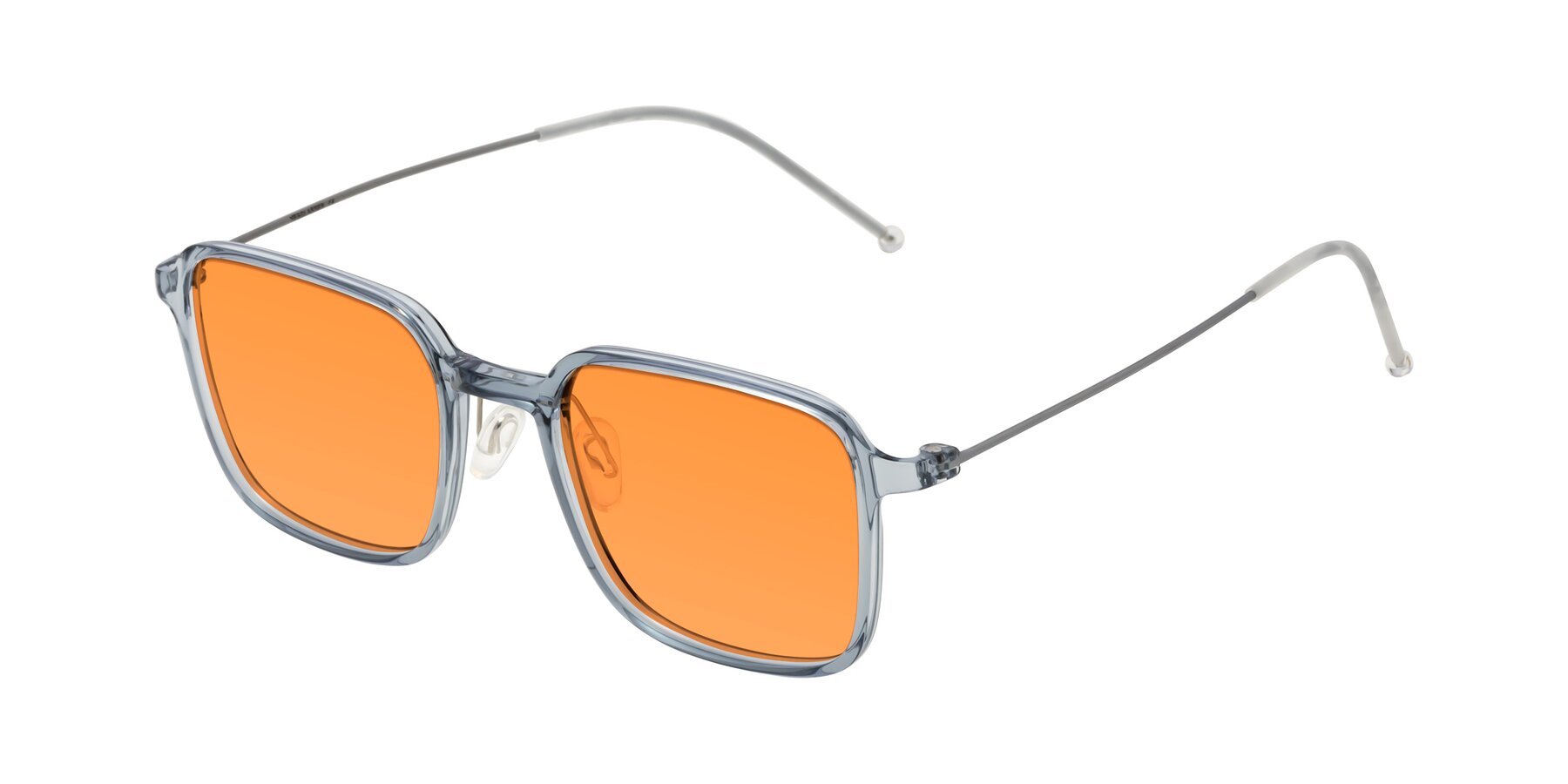 Angle of Pompey in Transparent Blue with Orange Tinted Lenses
