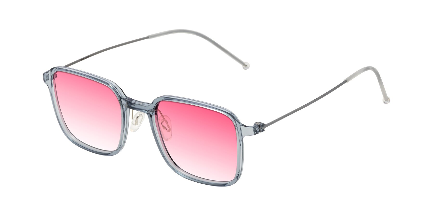 Angle of Pompey in Transparent Blue with Pink Gradient Lenses