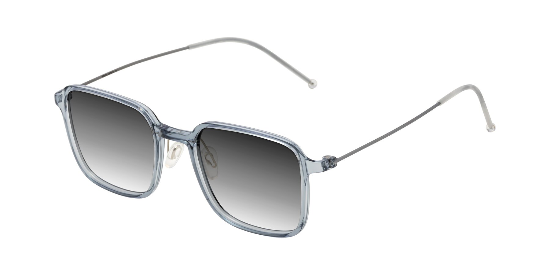 Angle of Pompey in Transparent Blue with Gray Gradient Lenses
