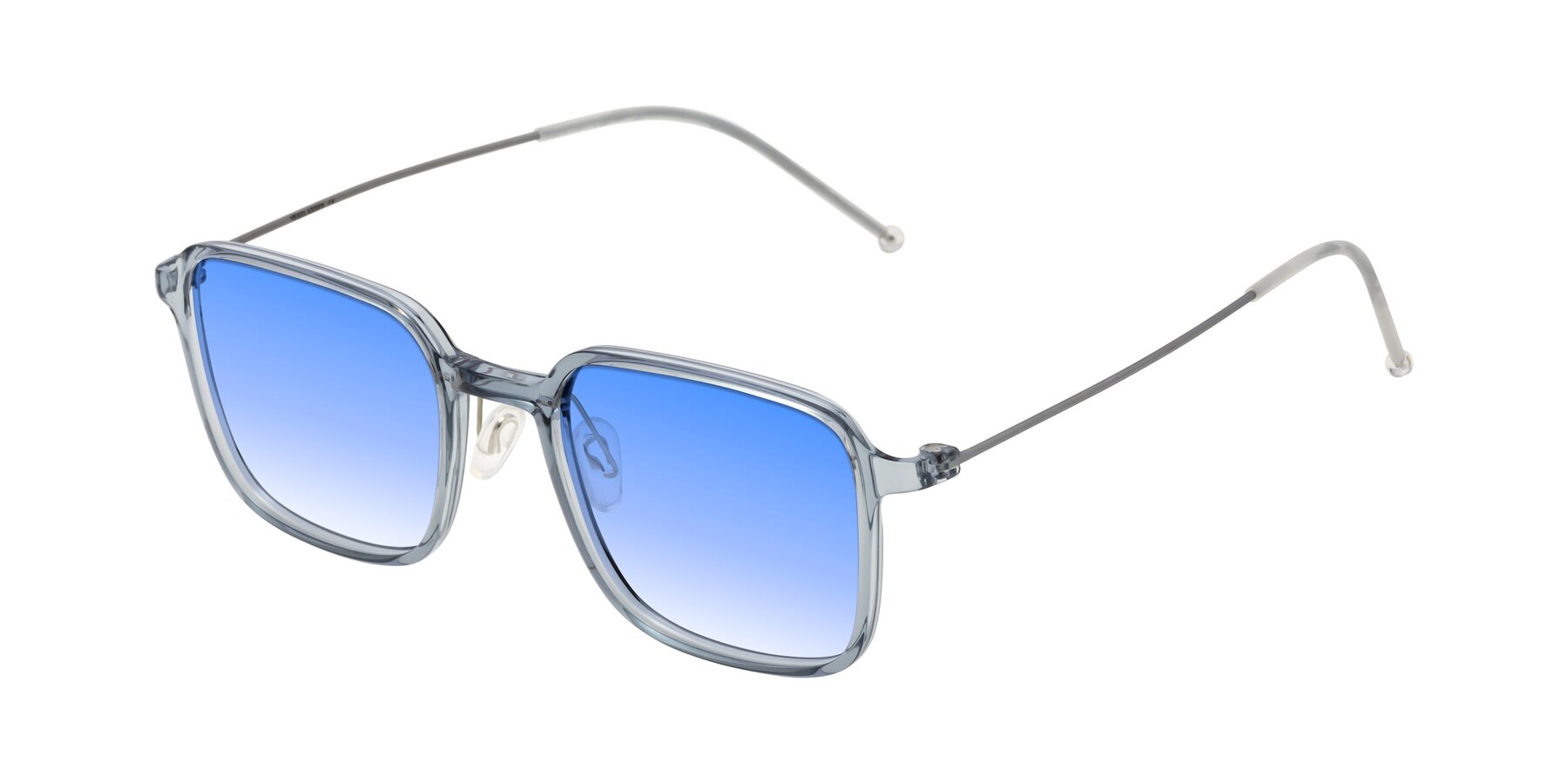 Angle of Pompey in Transparent Blue with Blue Gradient Lenses