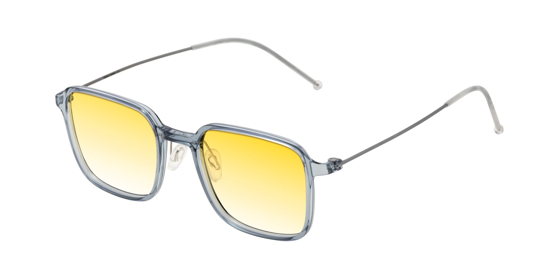 Angle of Pompey in Transparent Blue with Yellow Gradient Lenses