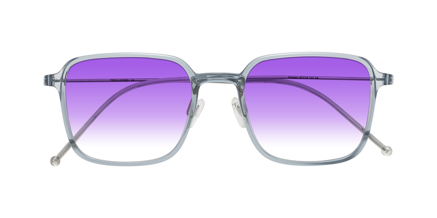 Pompey - Transparent Blue Gradient Sunglasses