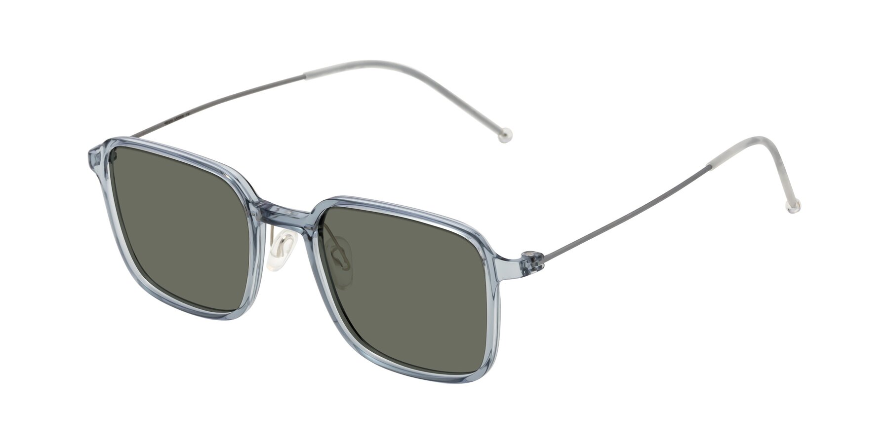 Angle of Pompey in Transparent Blue with Gray Polarized Lenses