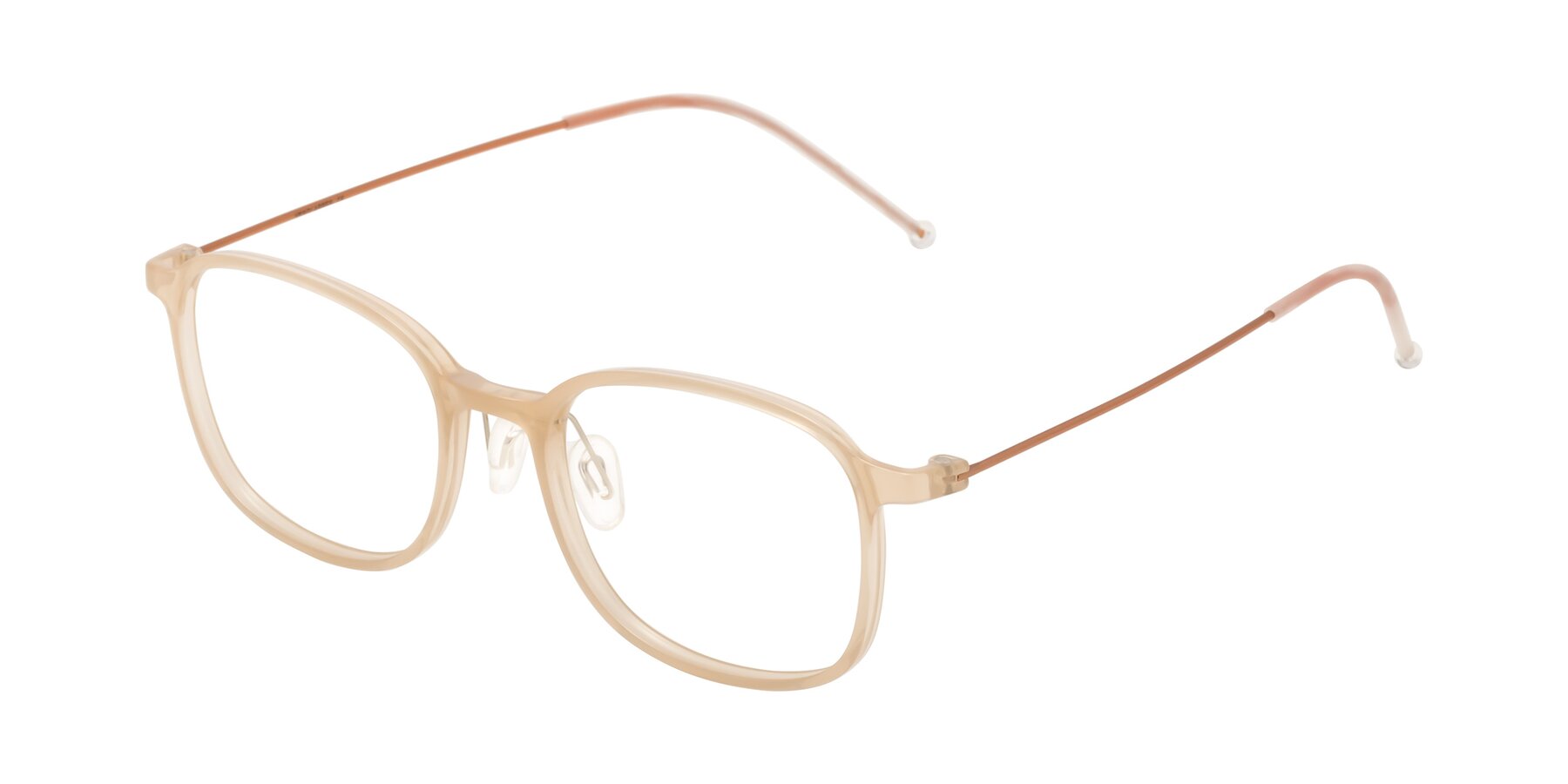 Angle of Vittata in Beige with Clear Eyeglass Lenses