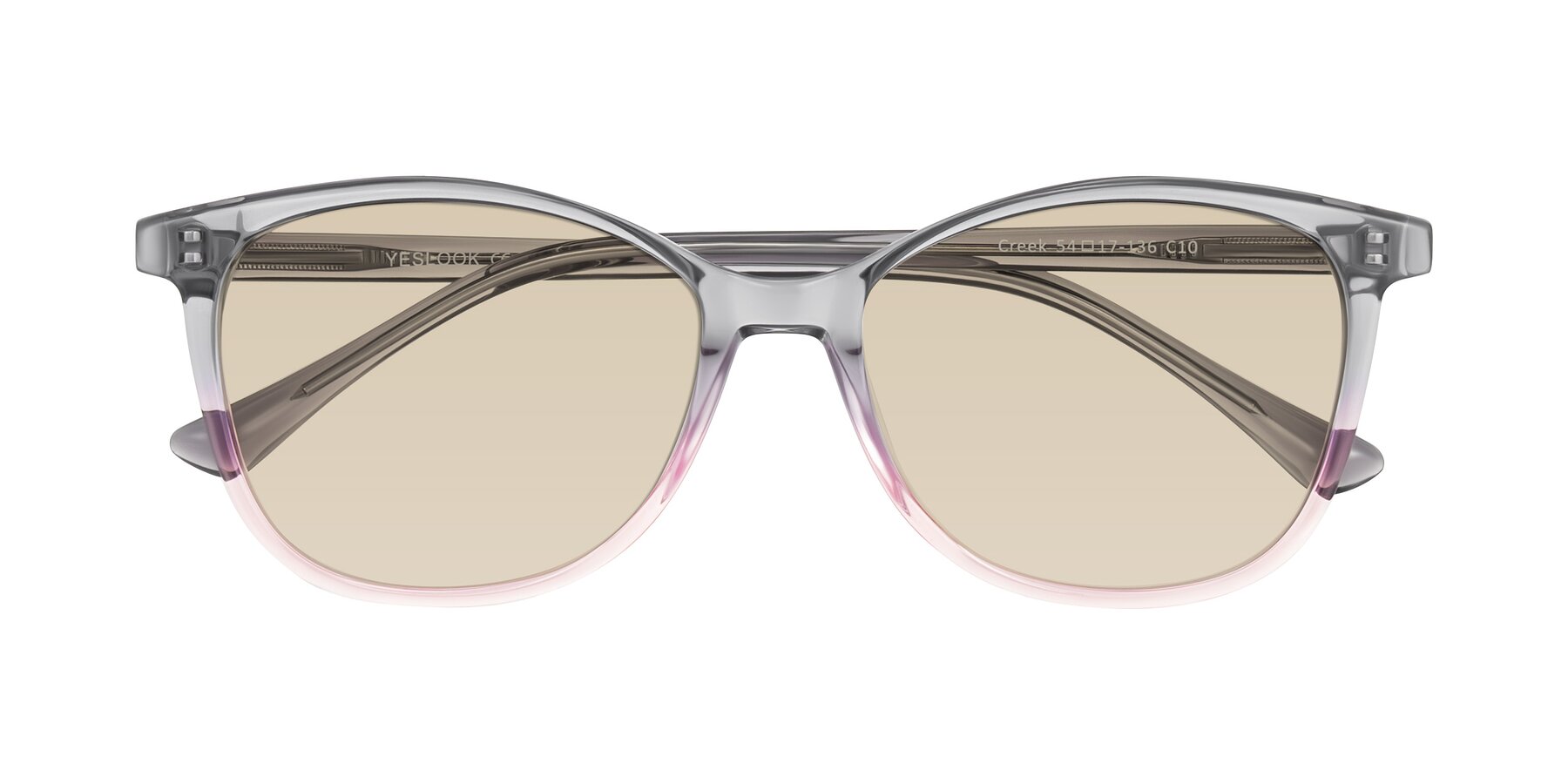 Folded Front of Creek in Gray/Pink with Light Brown Tinted Lenses