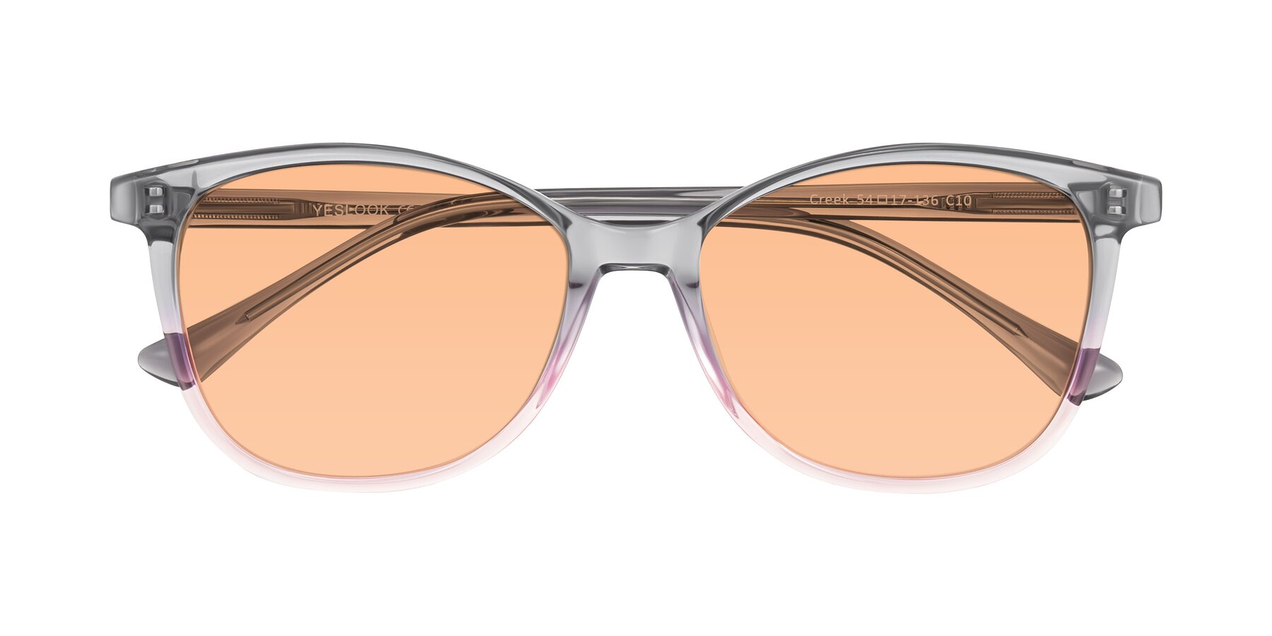 Folded Front of Creek in Gray/Pink with Light Orange Tinted Lenses