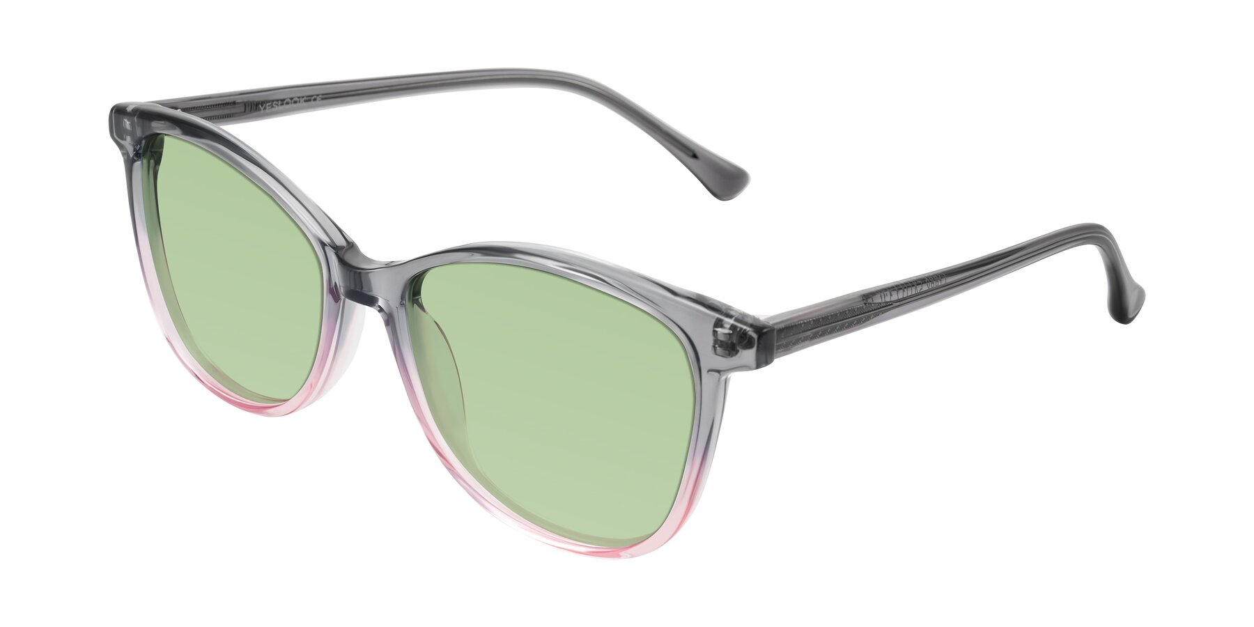 Angle of Creek in Gray/Pink with Medium Green Tinted Lenses
