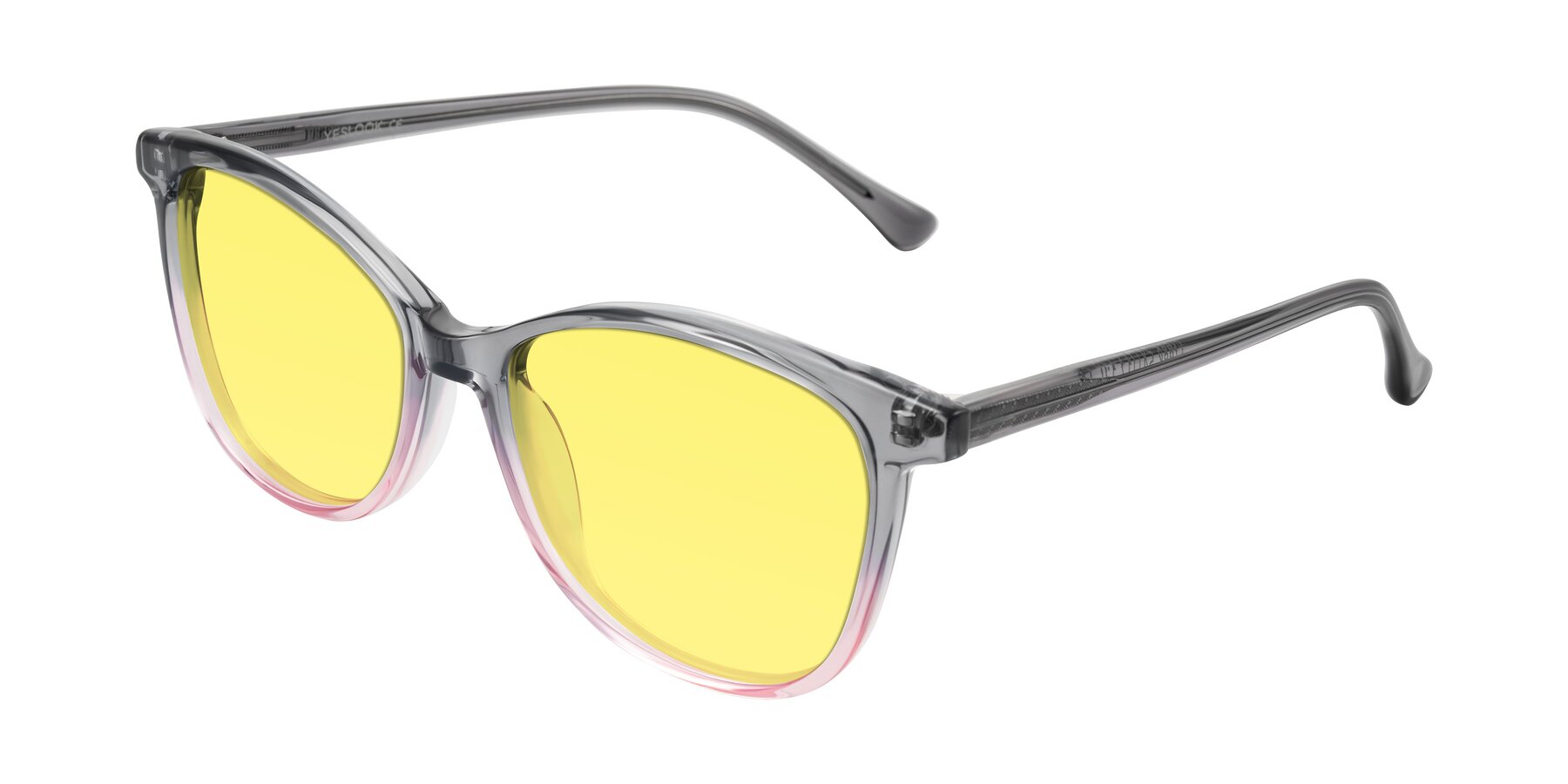 Angle of Creek in Gray/Pink with Medium Yellow Tinted Lenses