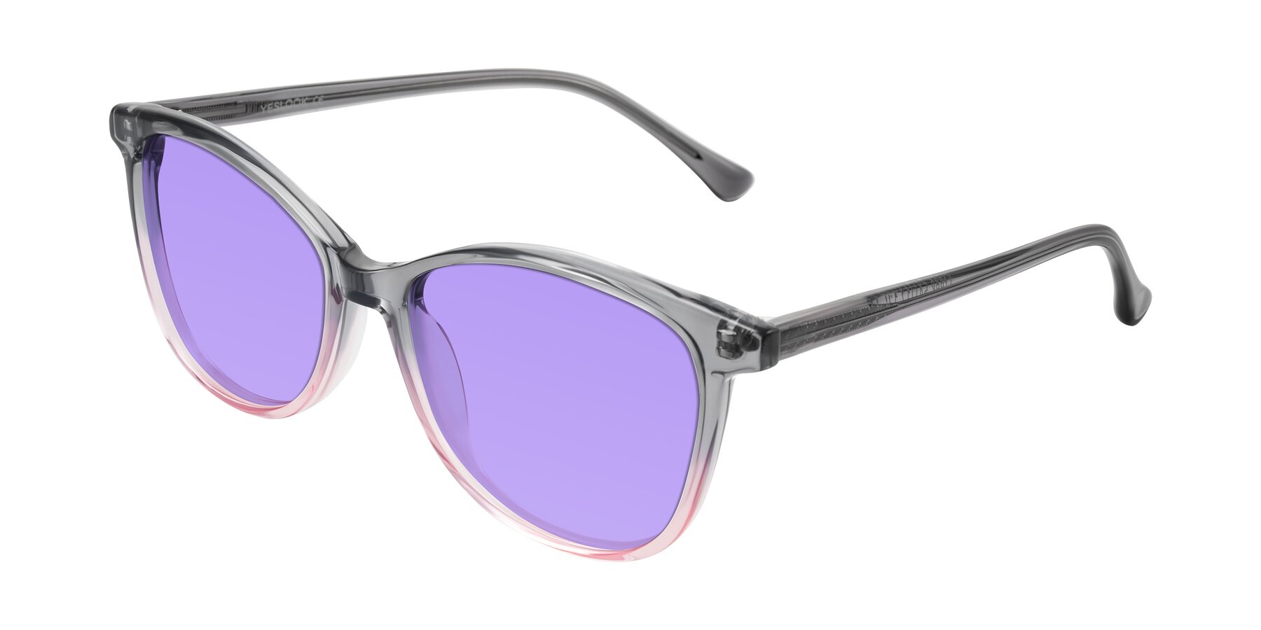 Angle of Creek in Gray/Pink with Medium Purple Tinted Lenses