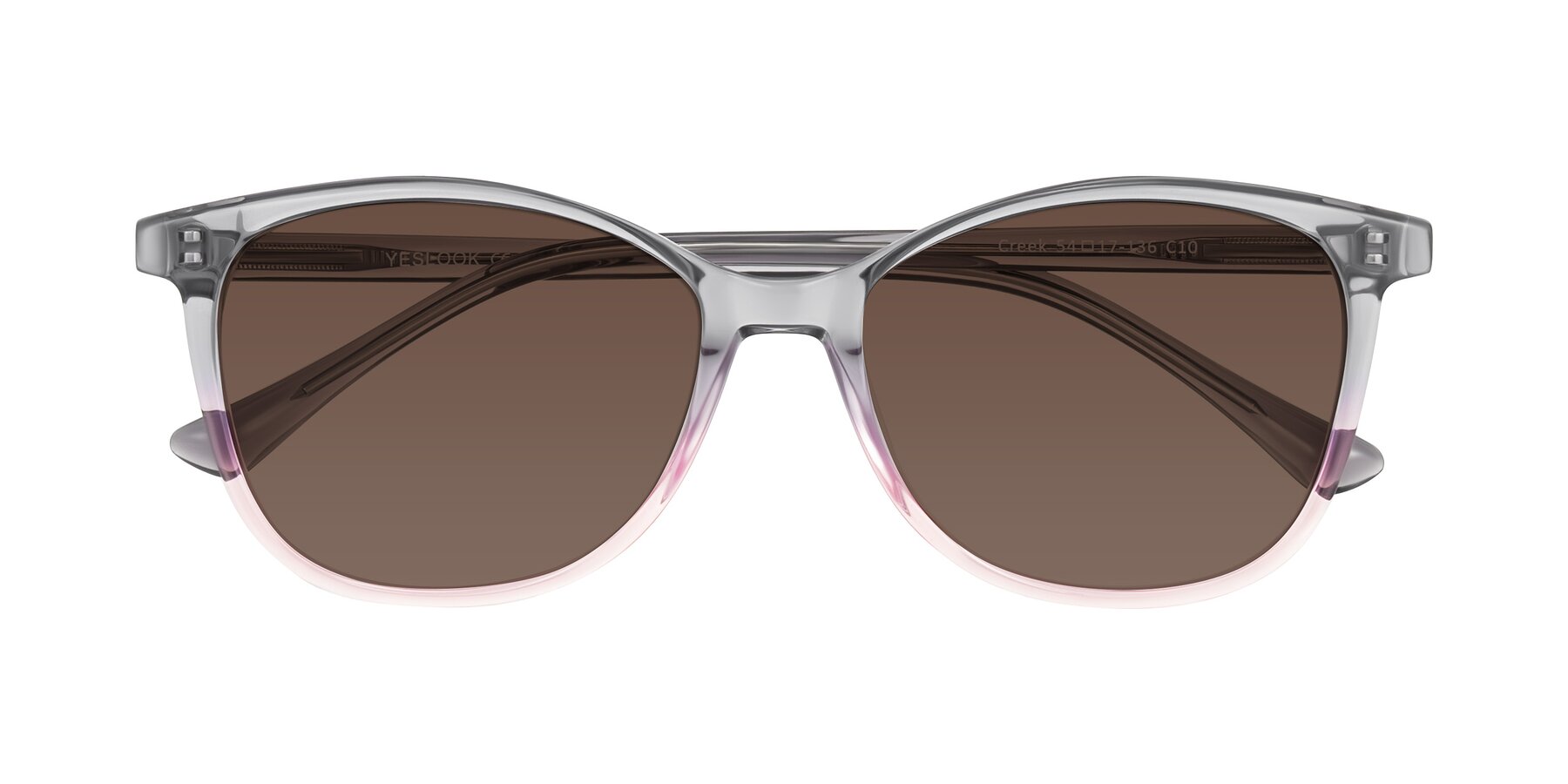 Folded Front of Creek in Gray/Pink with Brown Tinted Lenses