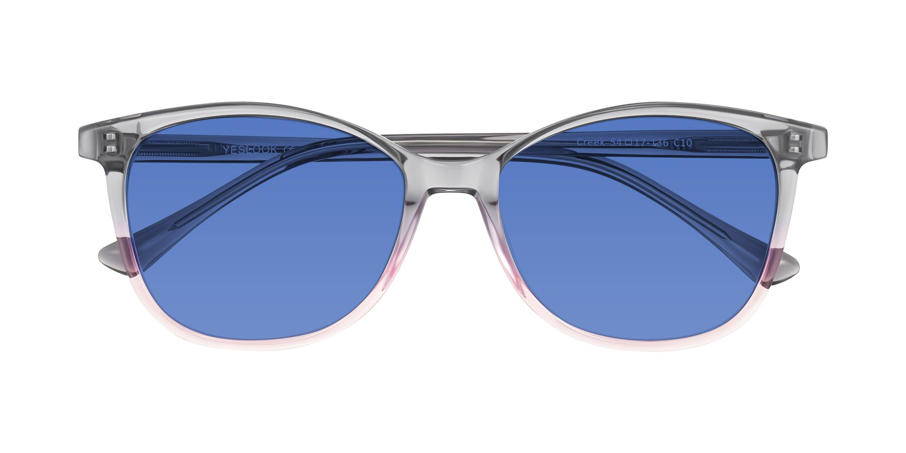 Folded Front of Creek in Gray/Pink with Blue Tinted Lenses