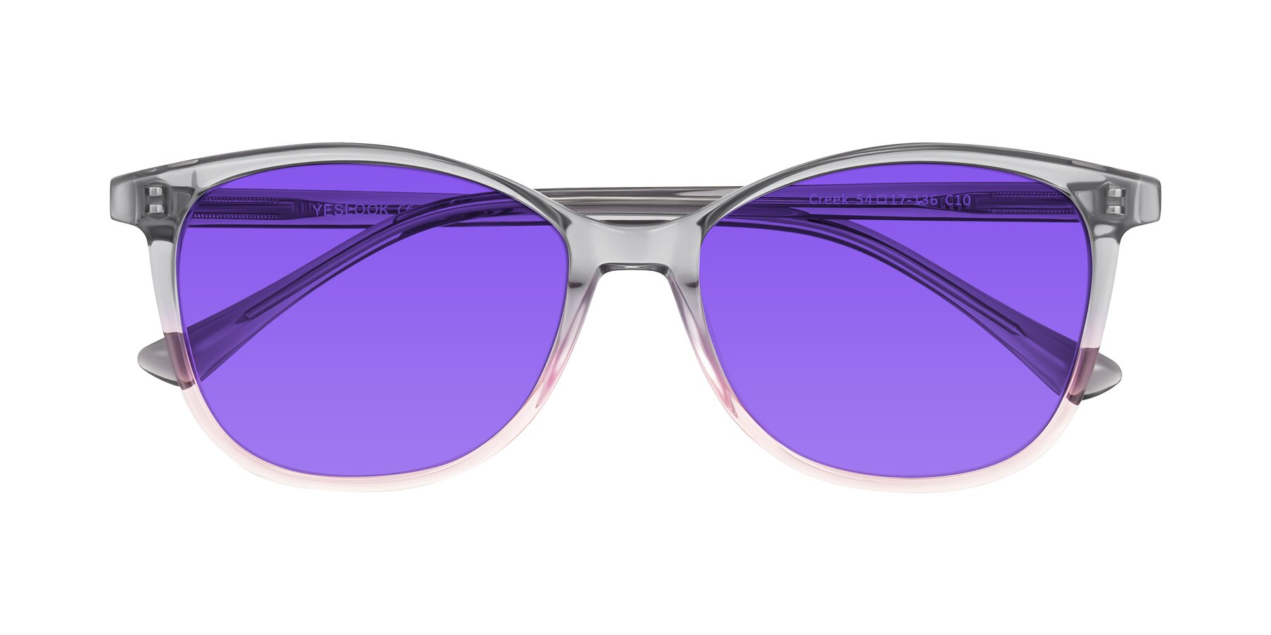 Folded Front of Creek in Gray/Pink with Purple Tinted Lenses