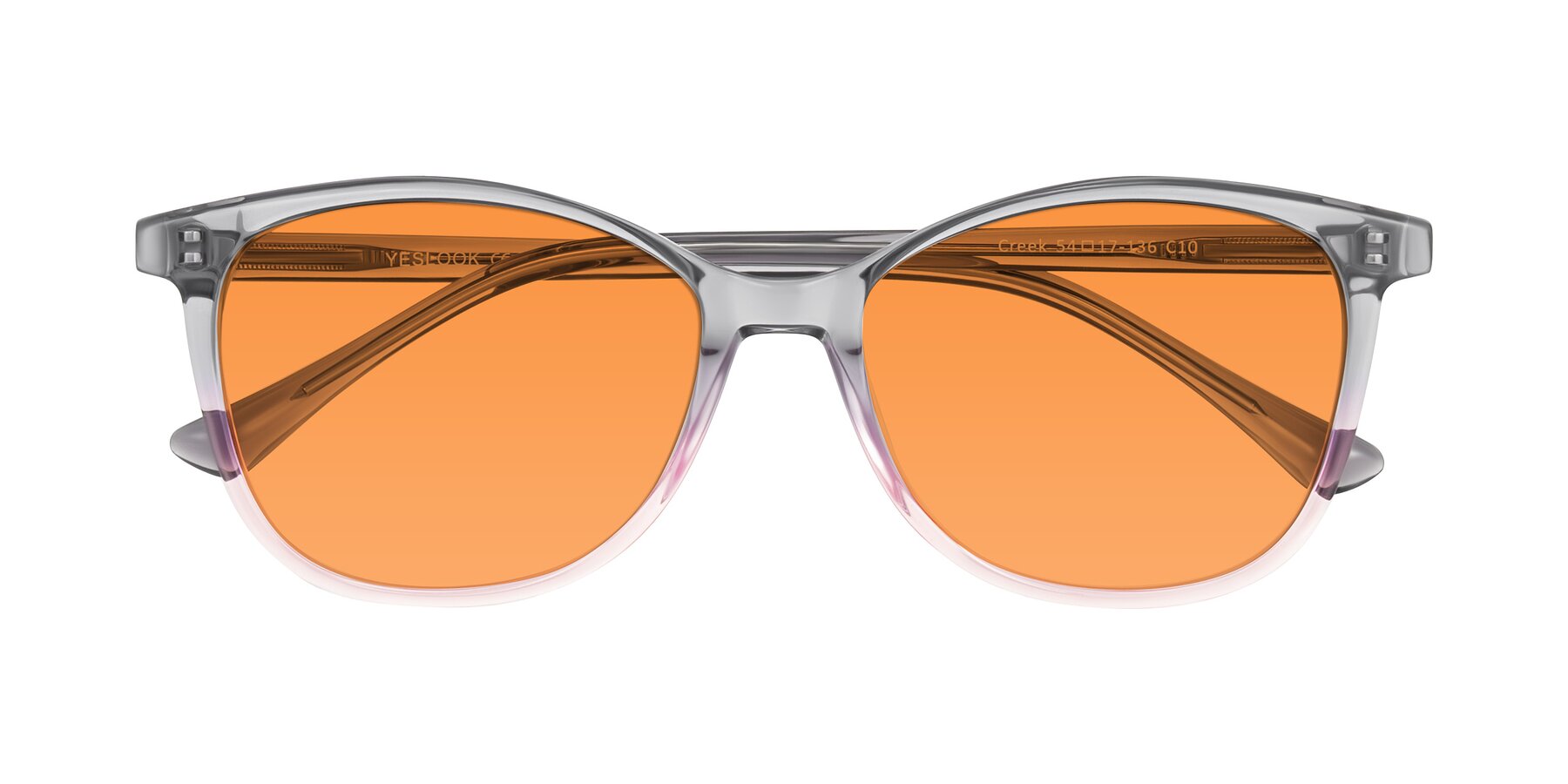 Folded Front of Creek in Gray/Pink with Orange Tinted Lenses