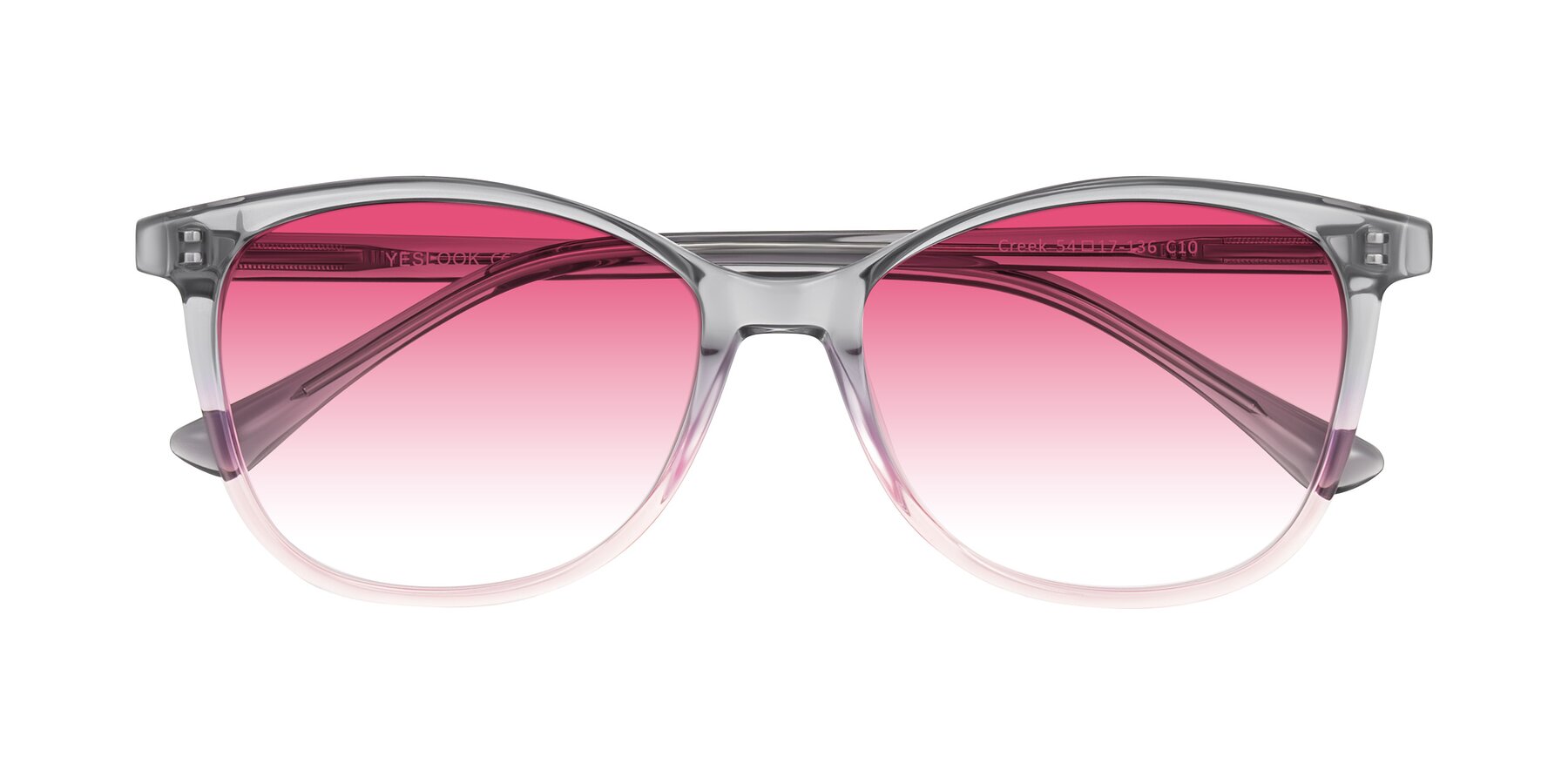 Folded Front of Creek in Gray/Pink with Pink Gradient Lenses