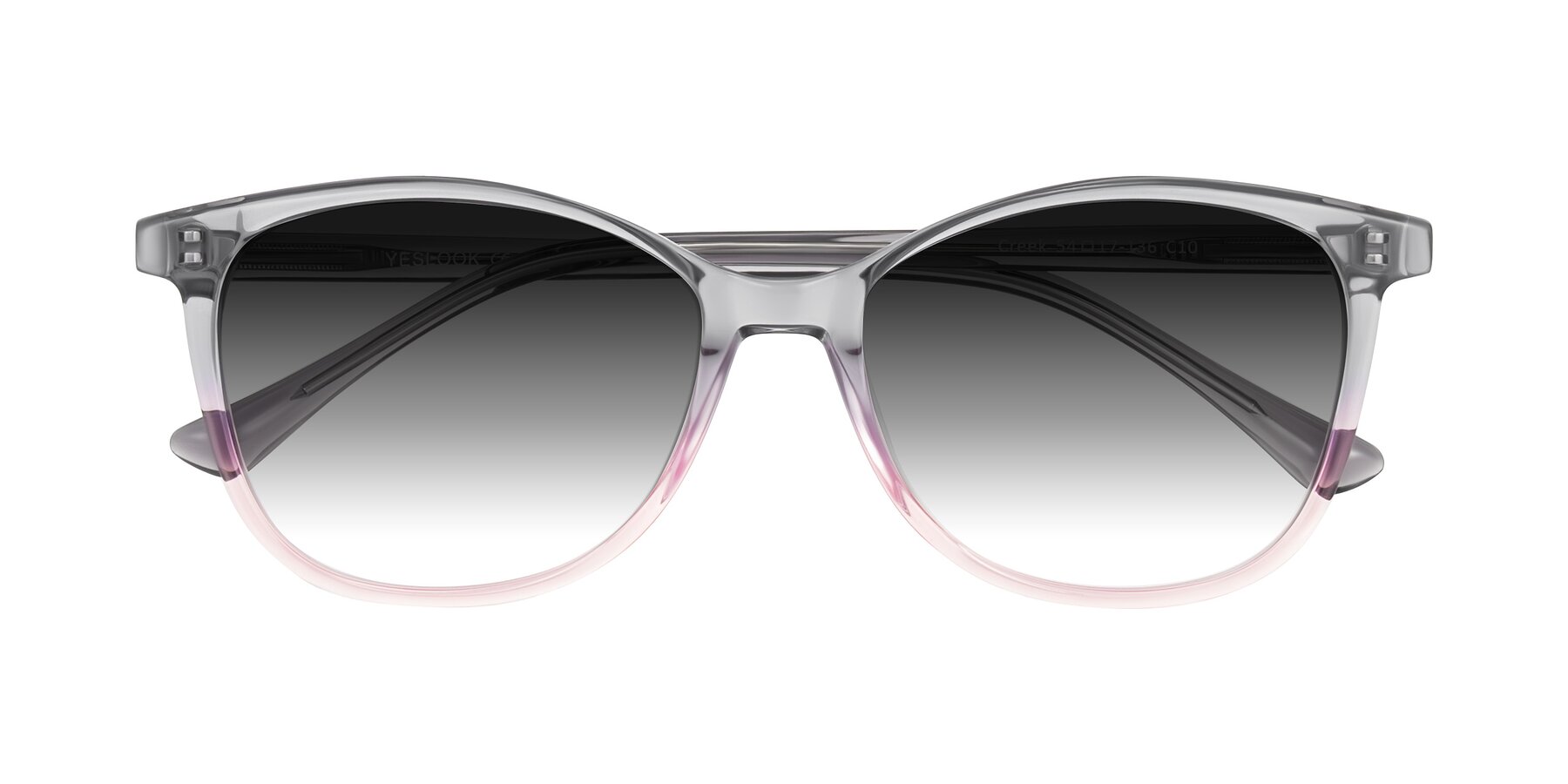 Folded Front of Creek in Gray/Pink with Gray Gradient Lenses