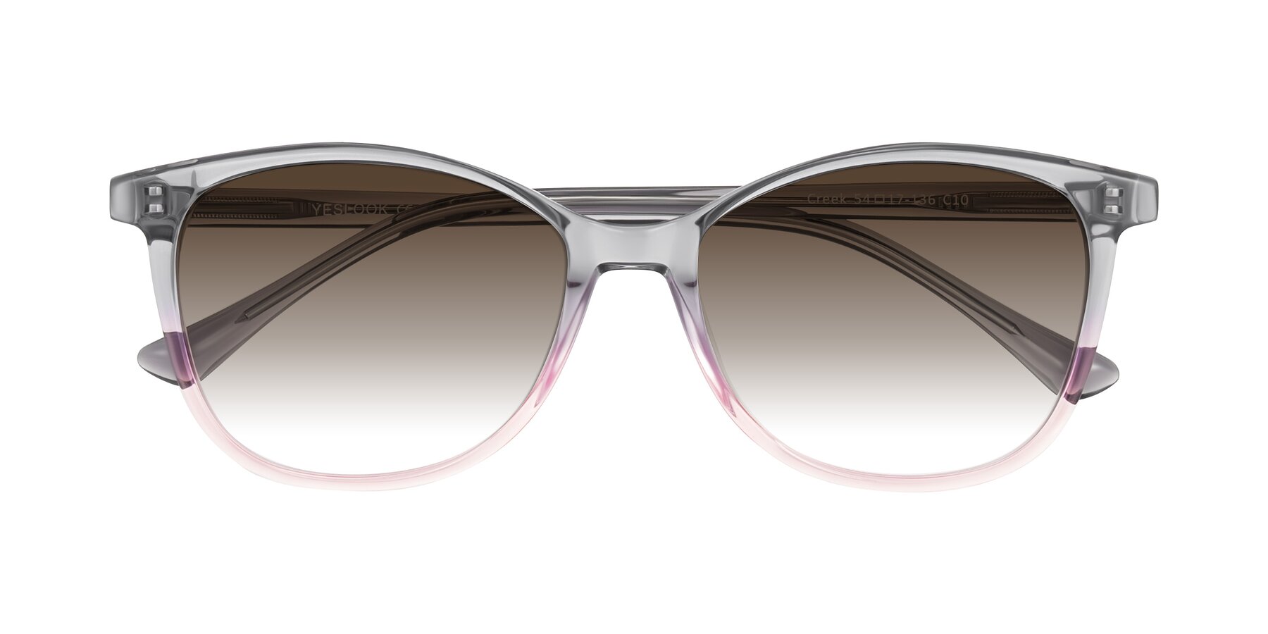 Folded Front of Creek in Gray/Pink with Brown Gradient Lenses