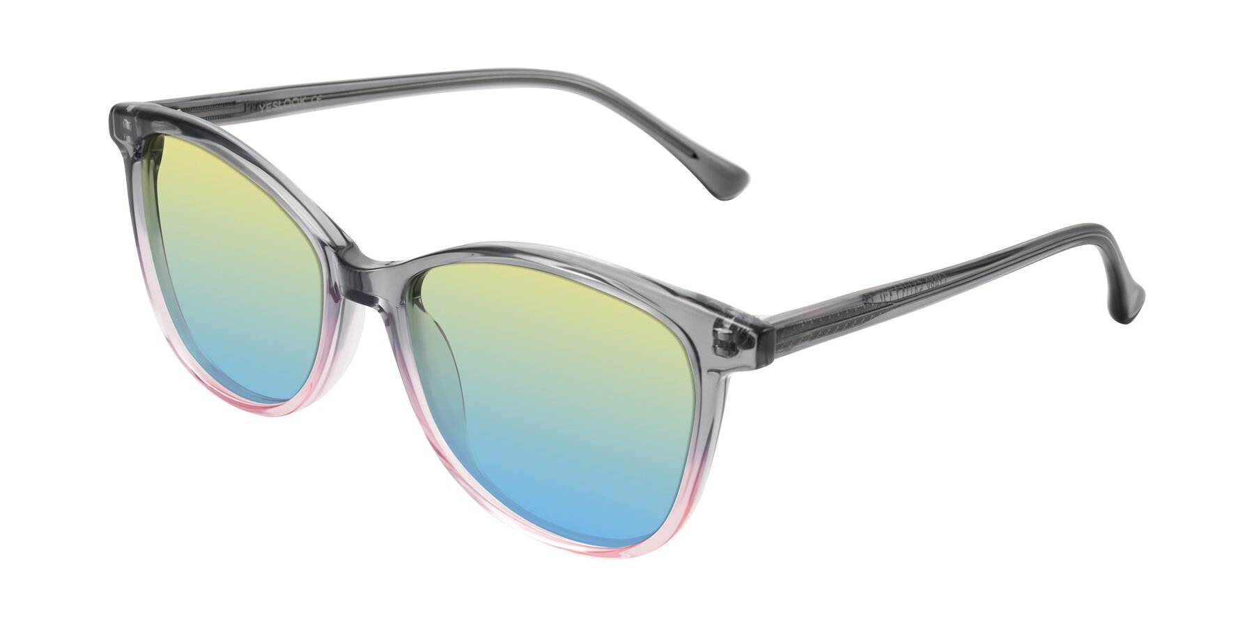 Angle of Creek in Gray/Pink with Yellow / Blue Gradient Lenses