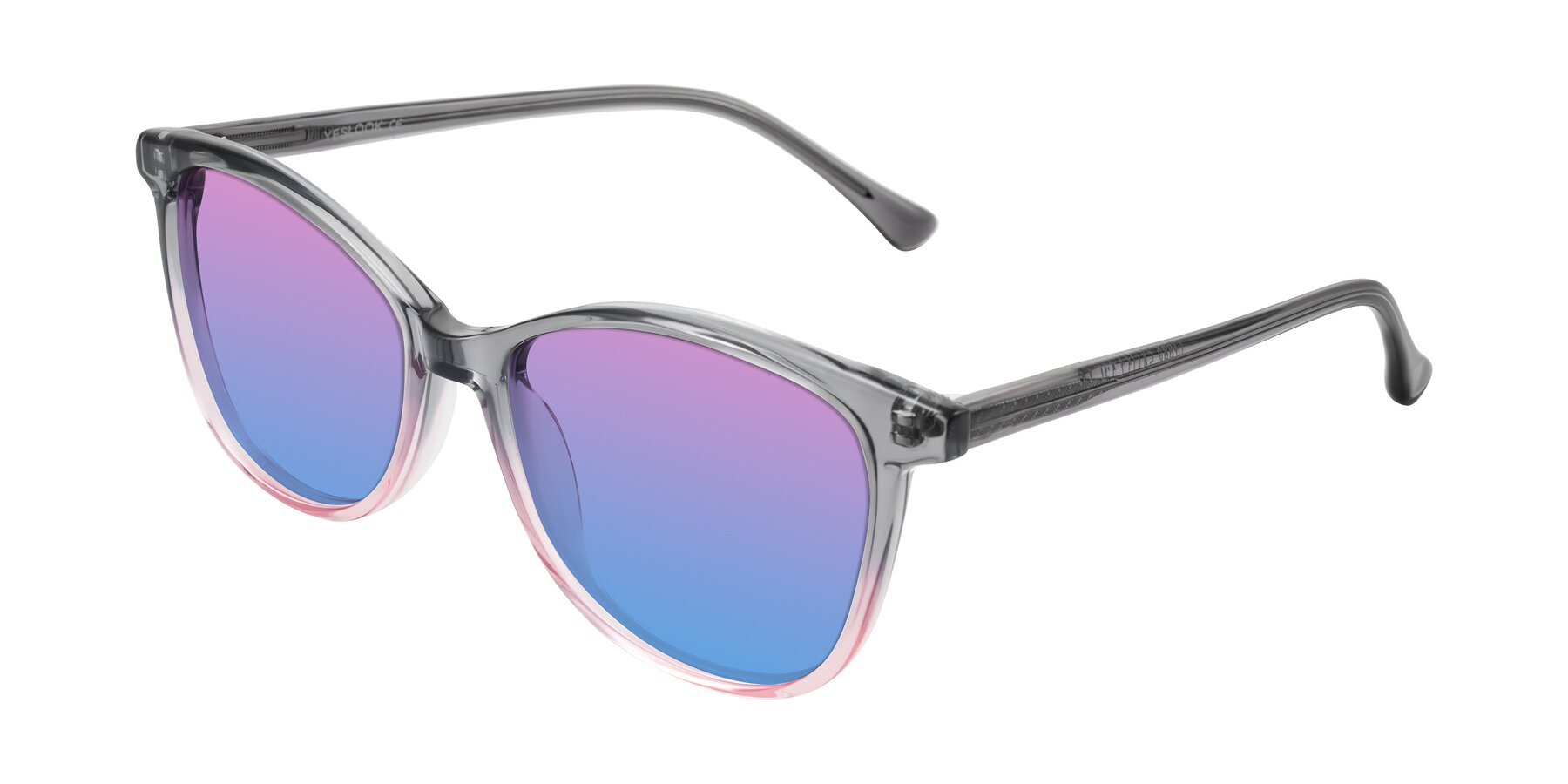 Angle of Creek in Gray/Pink with Pink / Blue Gradient Lenses