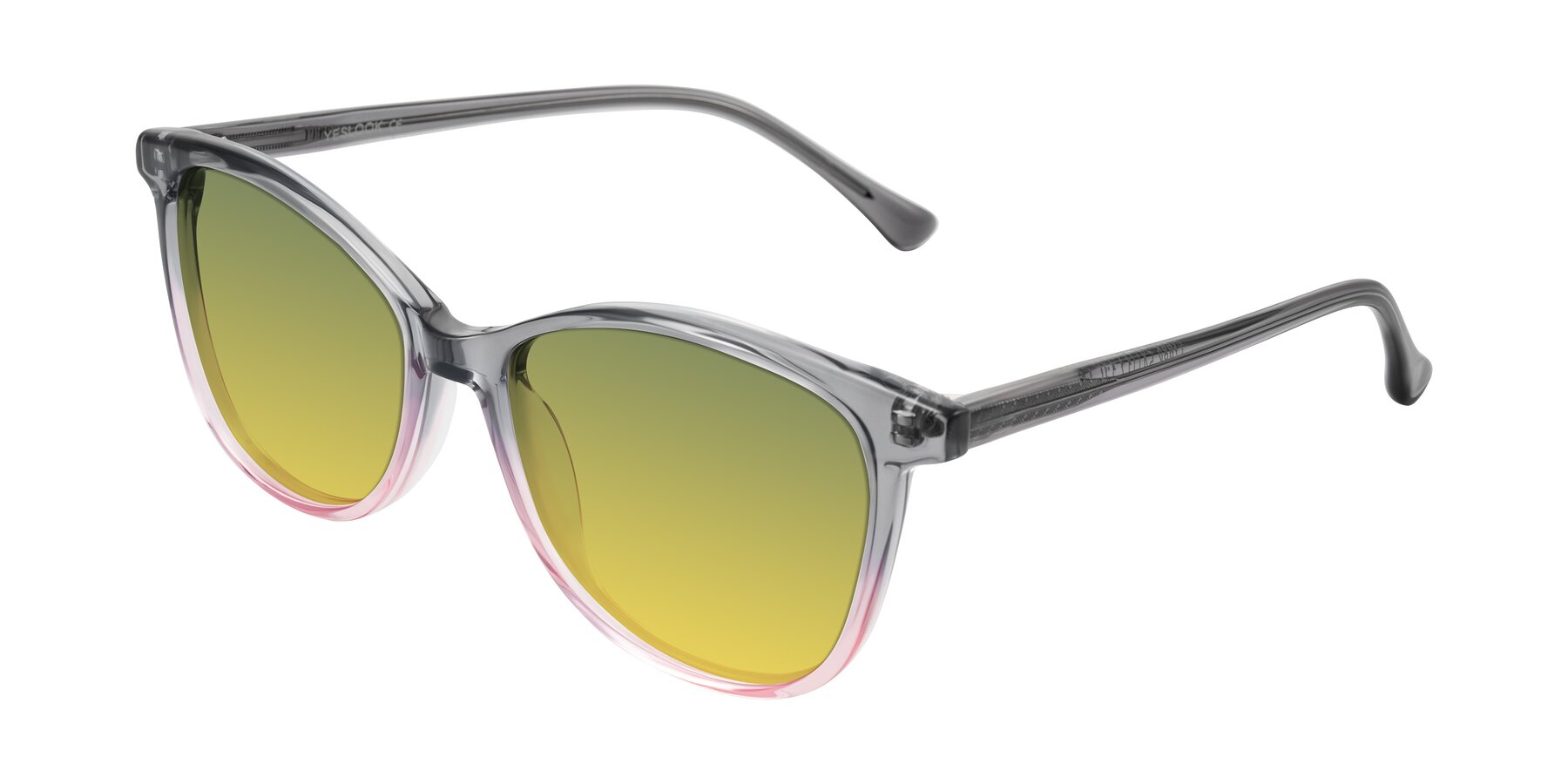 Angle of Creek in Gray/Pink with Green / Yellow Gradient Lenses