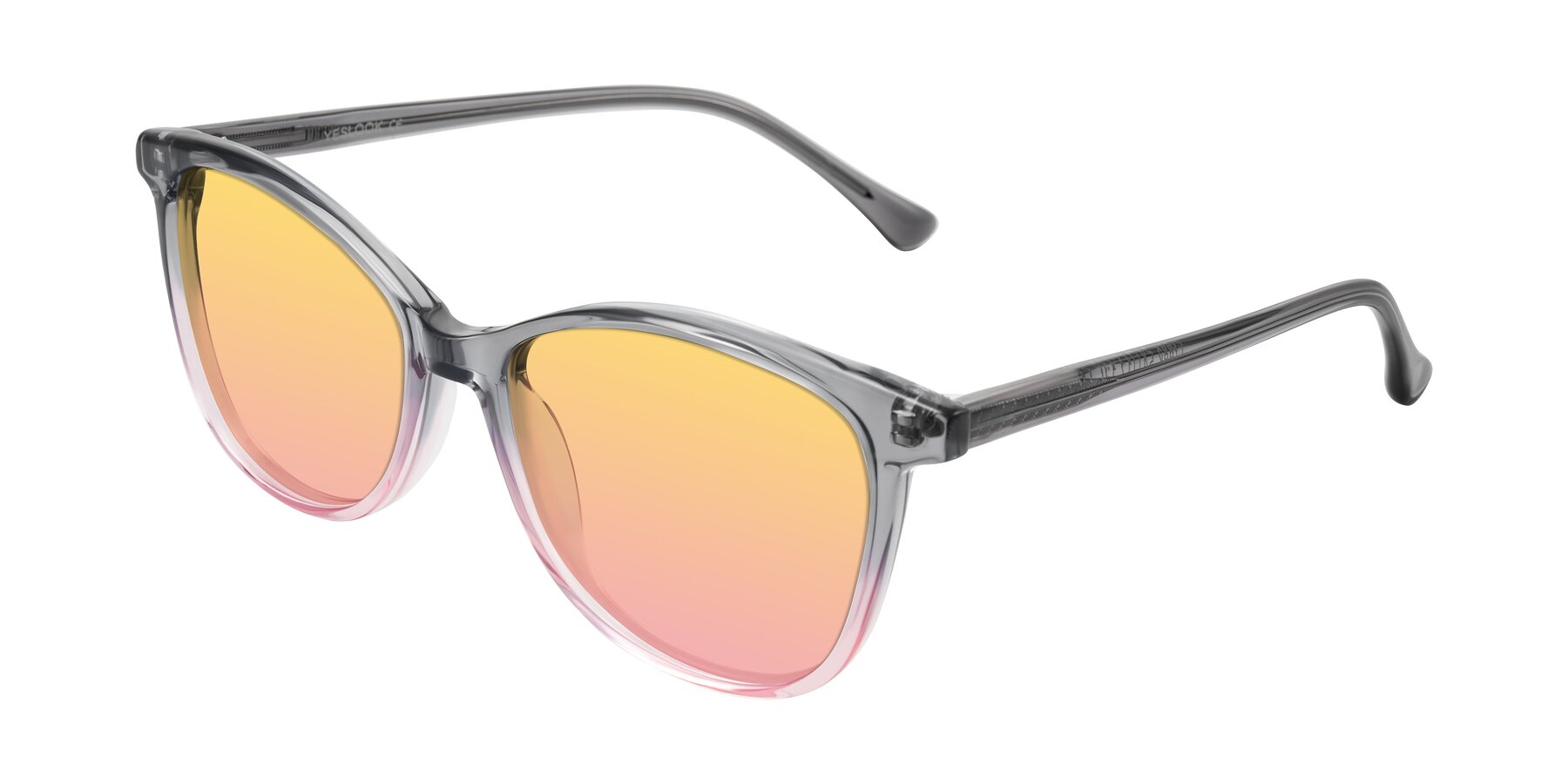 Angle of Creek in Gray/Pink with Yellow / Pink Gradient Lenses