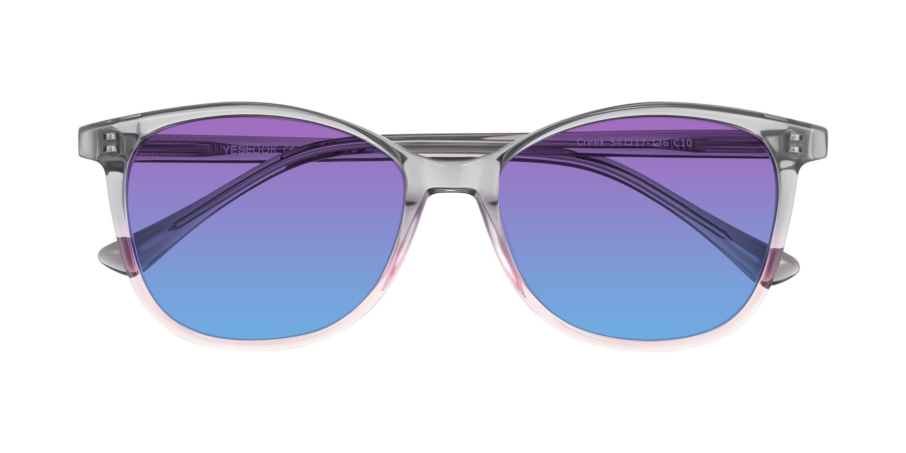 Folded Front of Creek in Gray/Pink with Purple / Blue Gradient Lenses
