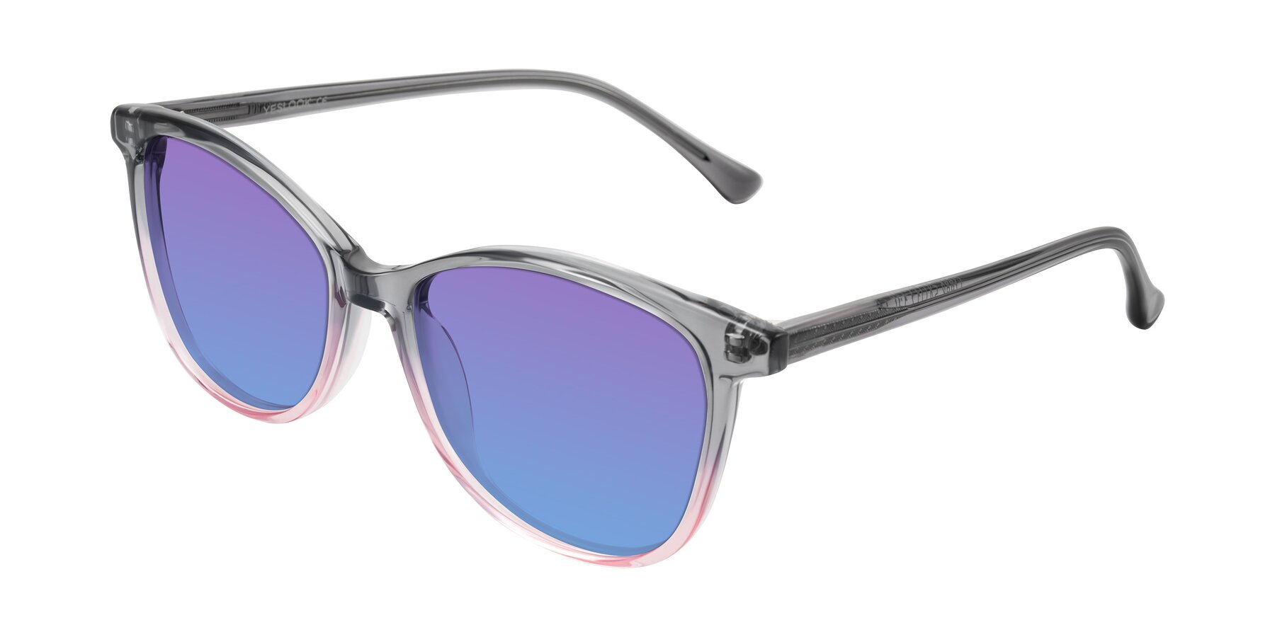 Angle of Creek in Gray/Pink with Purple / Blue Gradient Lenses